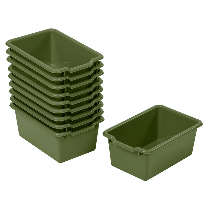 Scoop Front Storage Bins, Multipurpose Organization, 10-Pack