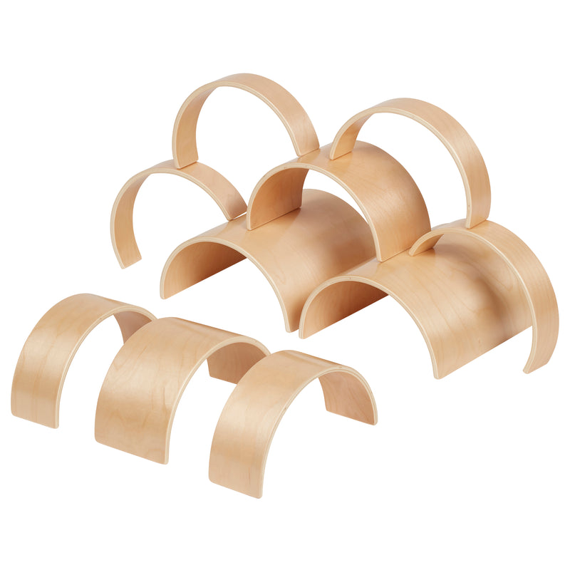 Wooden Tunnels and Arches, 10 Piece Set