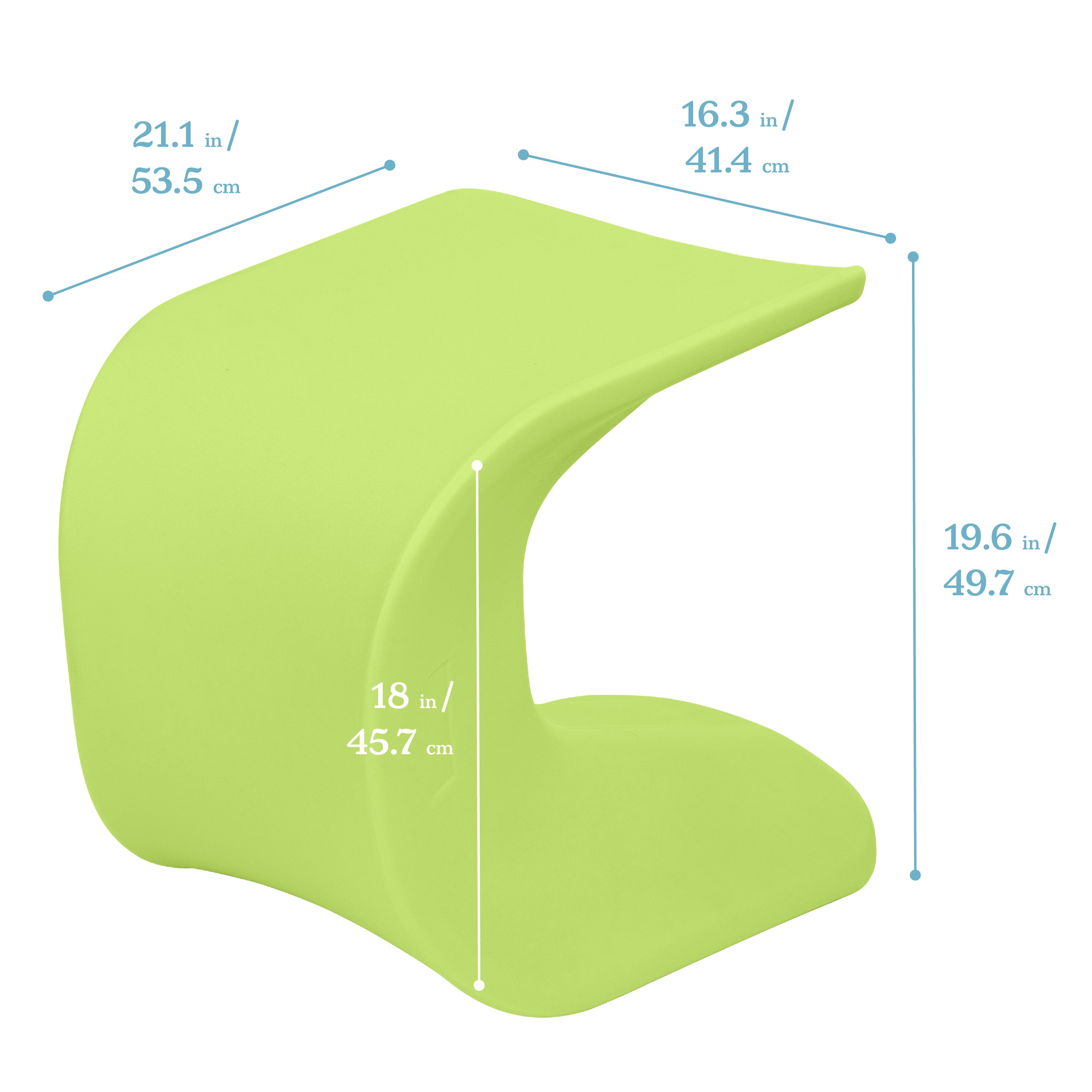 Wave Seat, 18in - 19.6in Seat Height, 2-Pack