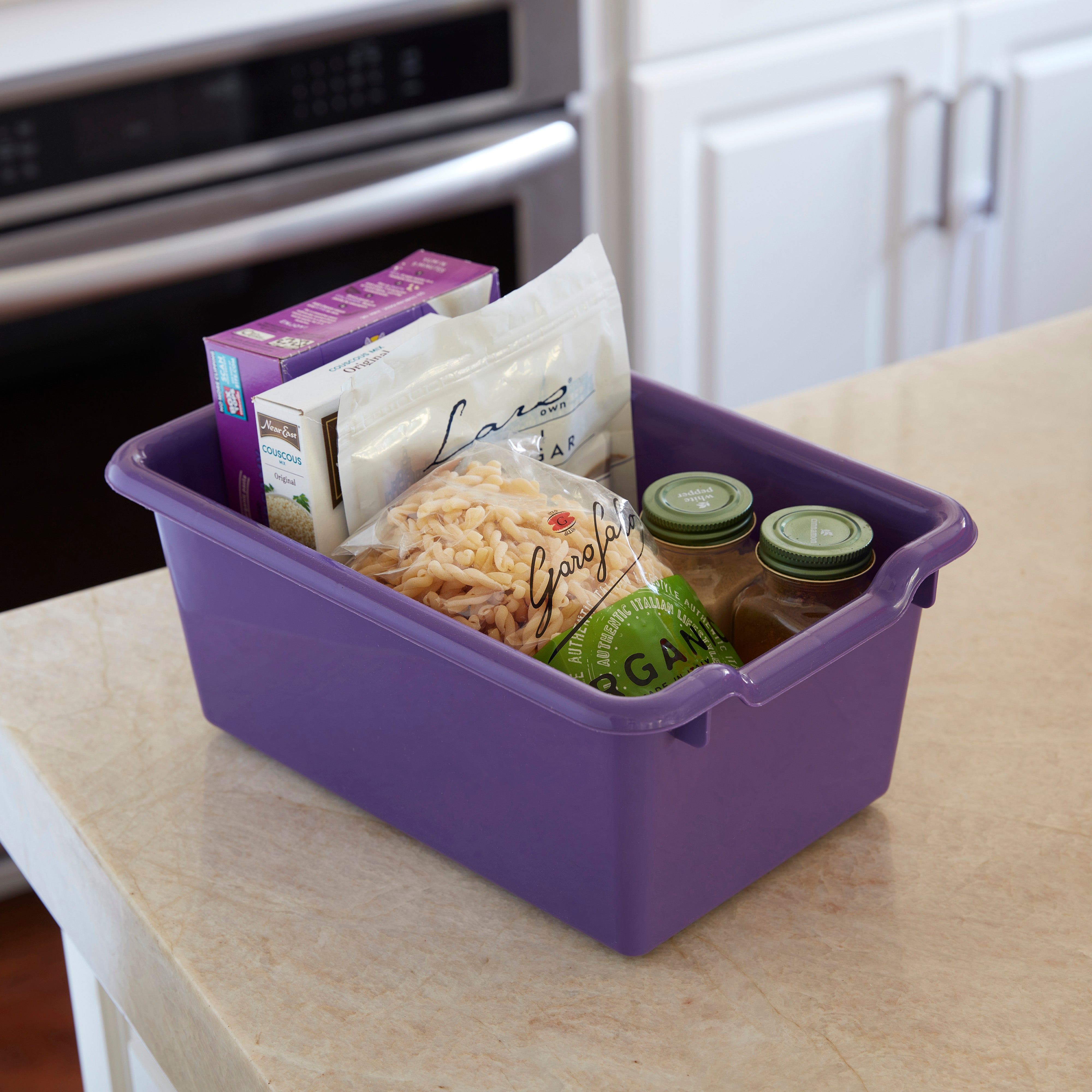 Scoop Front Plastic Storage Bins, 30-Piece