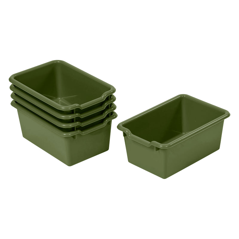 Scoop Front Storage Bins, Multipurpose Organization, 5-Pack