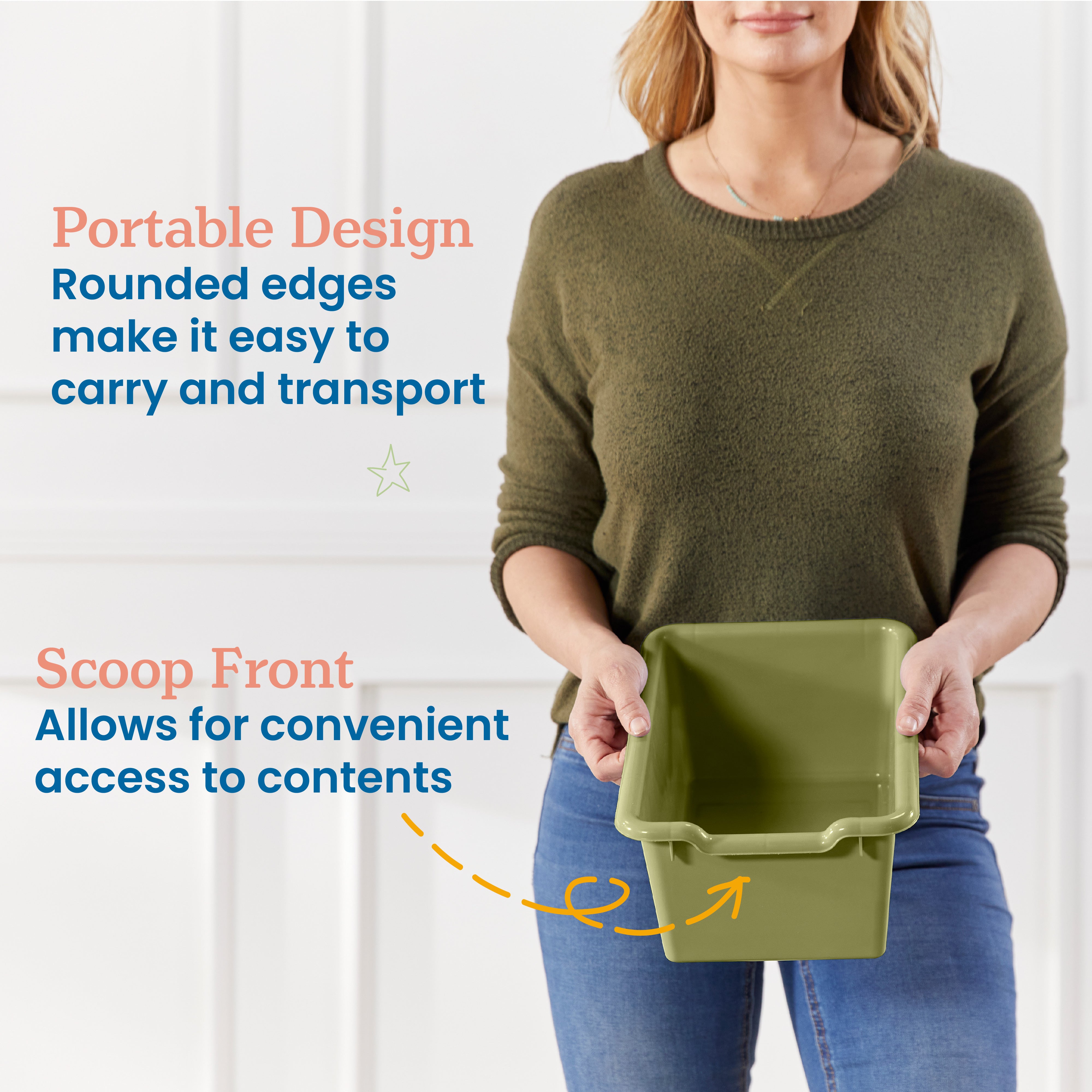 Scoop Front Storage Bins, 25-Piece