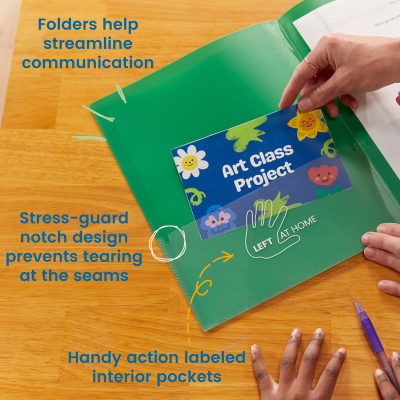 2-Pocket Parent-Teacher Classroom Communication Folder, 36-Piece
