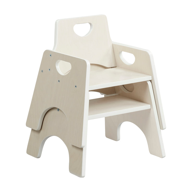 Stackable Wooden Toddler Chair, 8in, Kids Furniture, 2-Pack