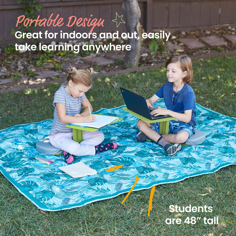 The Surf Portable Lap Desk, Kids Floor Desk, One-Piece Writing Table, Flexible Seating, 10-Pack
