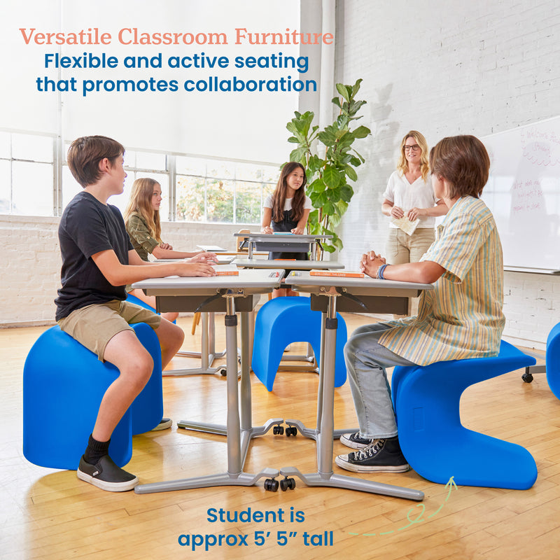 Wave Seat, Active Learning Chair, Flexible Seating, 18in - 19.6in Seat Height