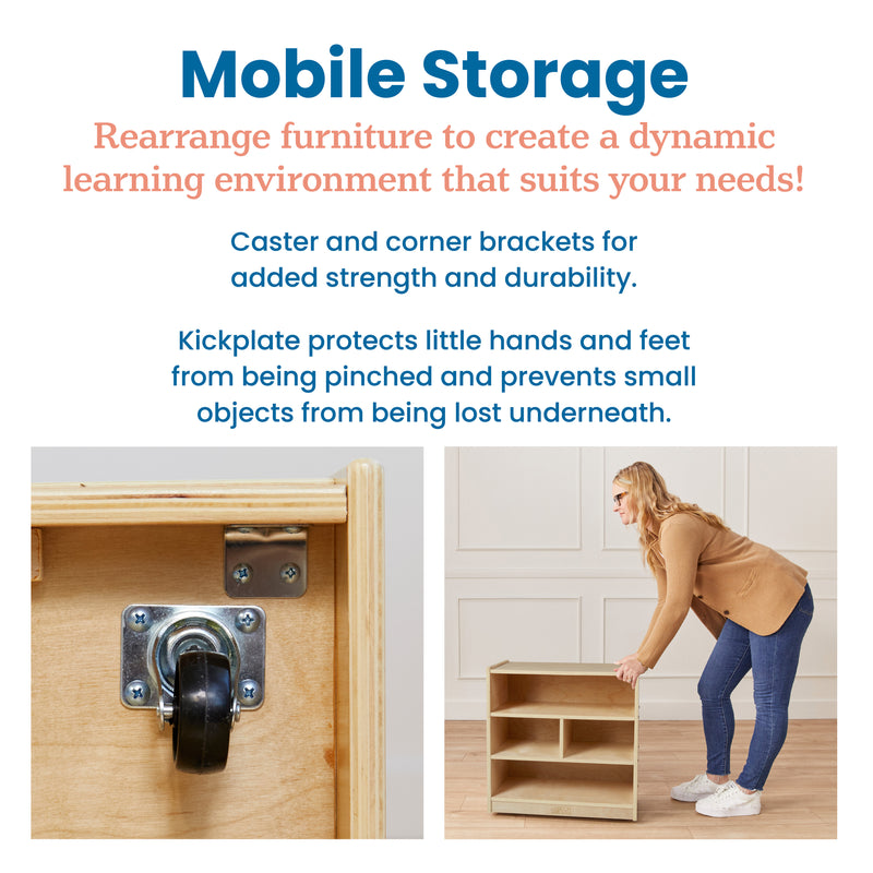 Mobile Block Storage Cart, Small, Classroom Furniture