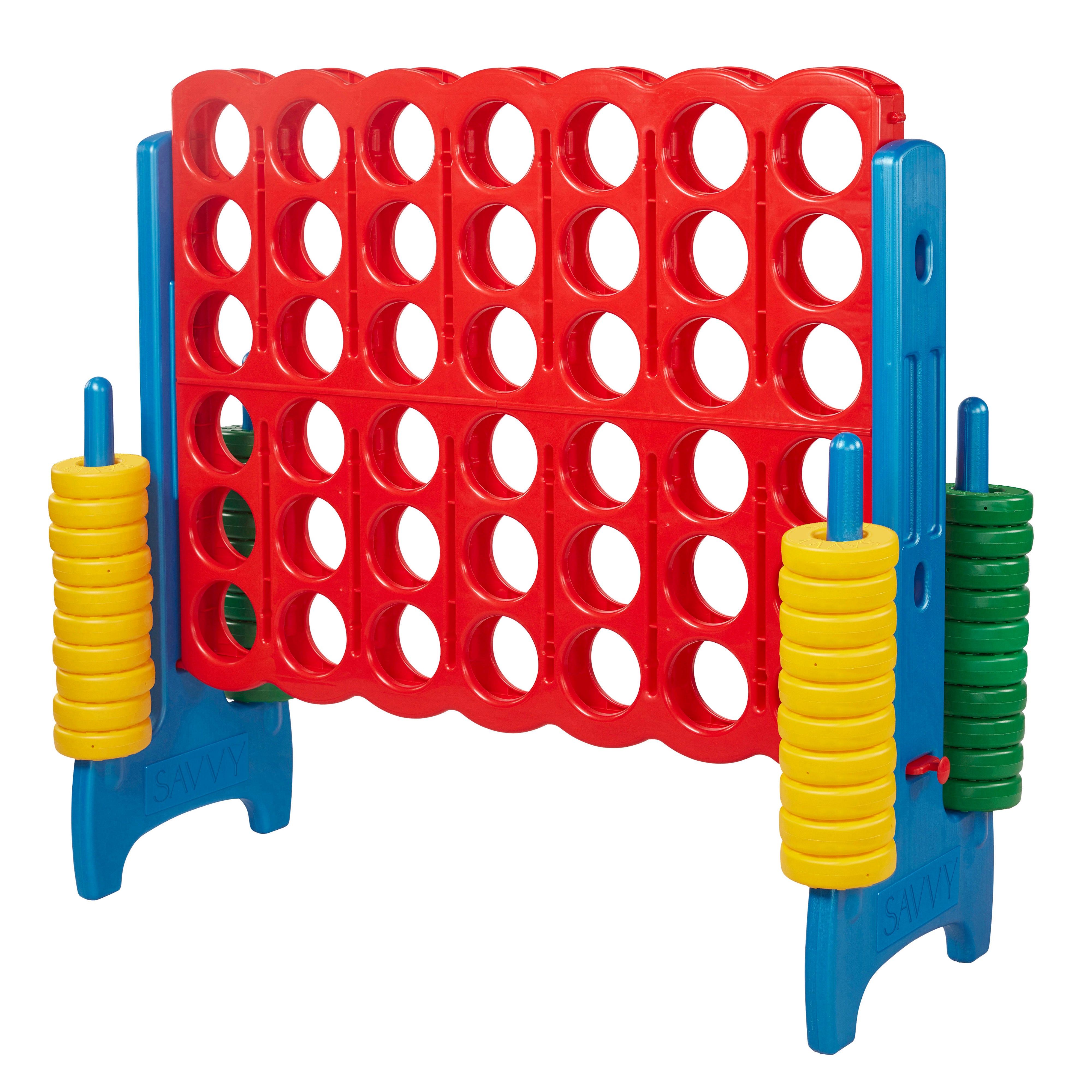 Giant 4-in-A-Row Indoor and Outdoor Yard Game Set, 3.8ft Tall