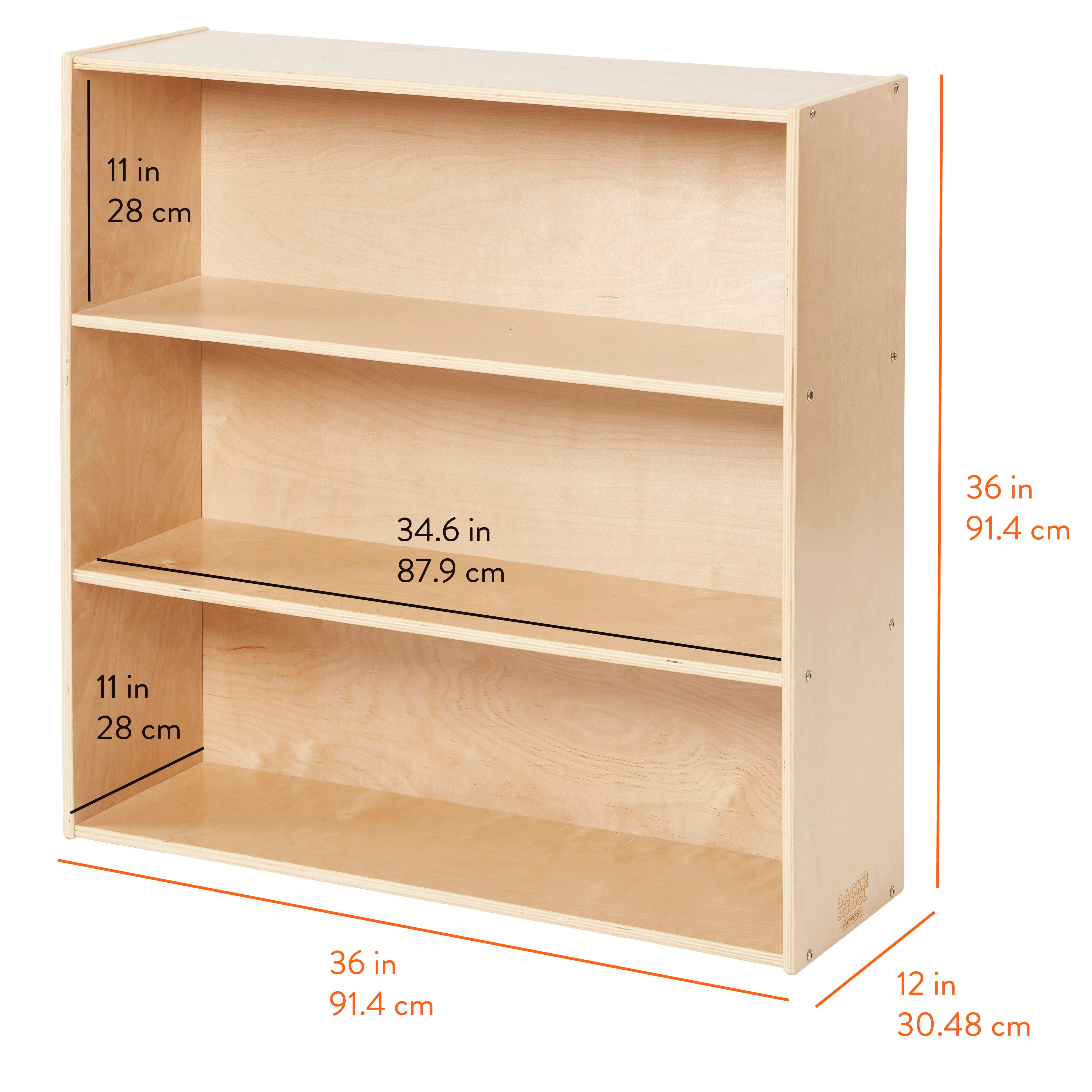 Sleekline 3-Shelf Storage Cabinet, 36in H