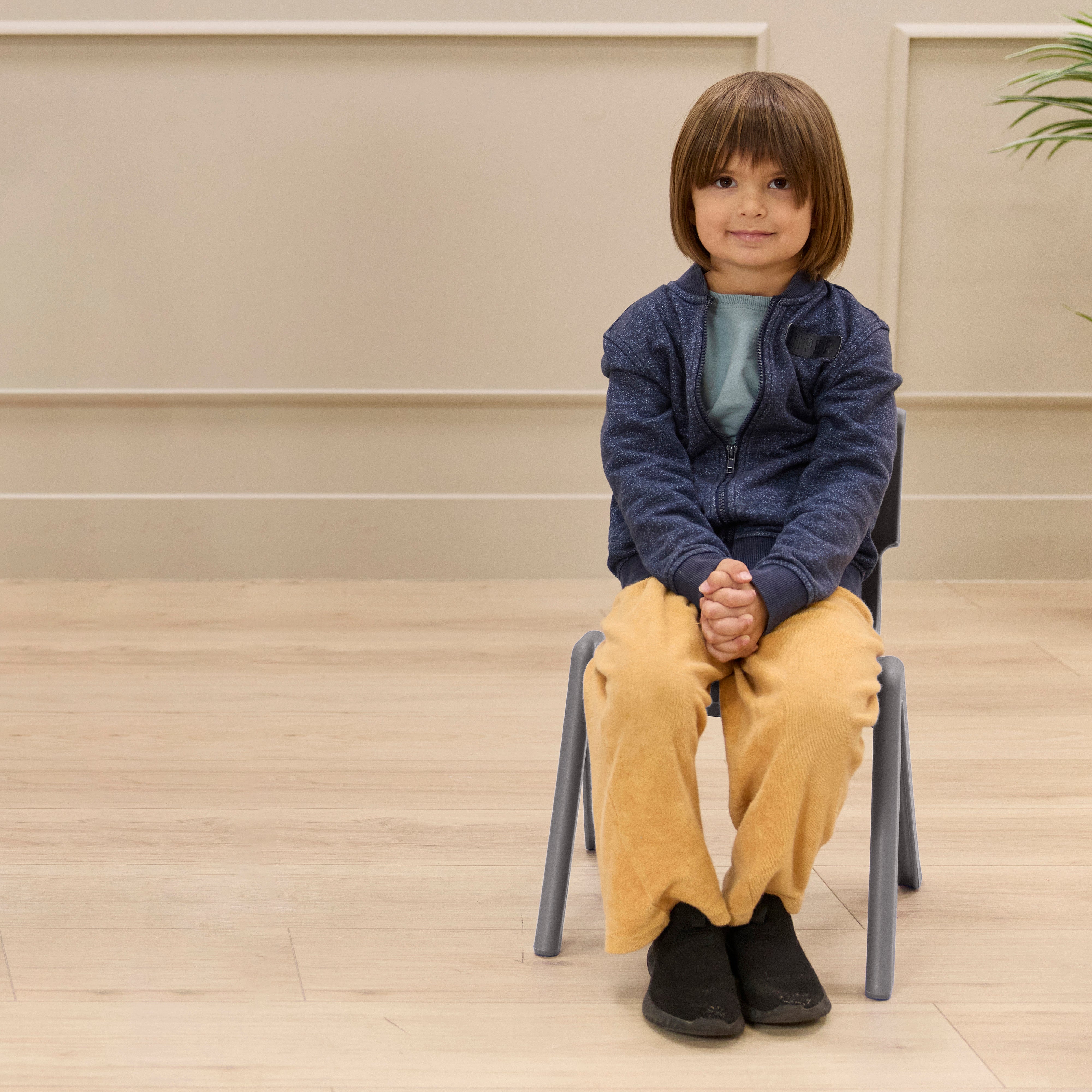 Stackable School Chairs, 12in Seat Height, 4-Pack