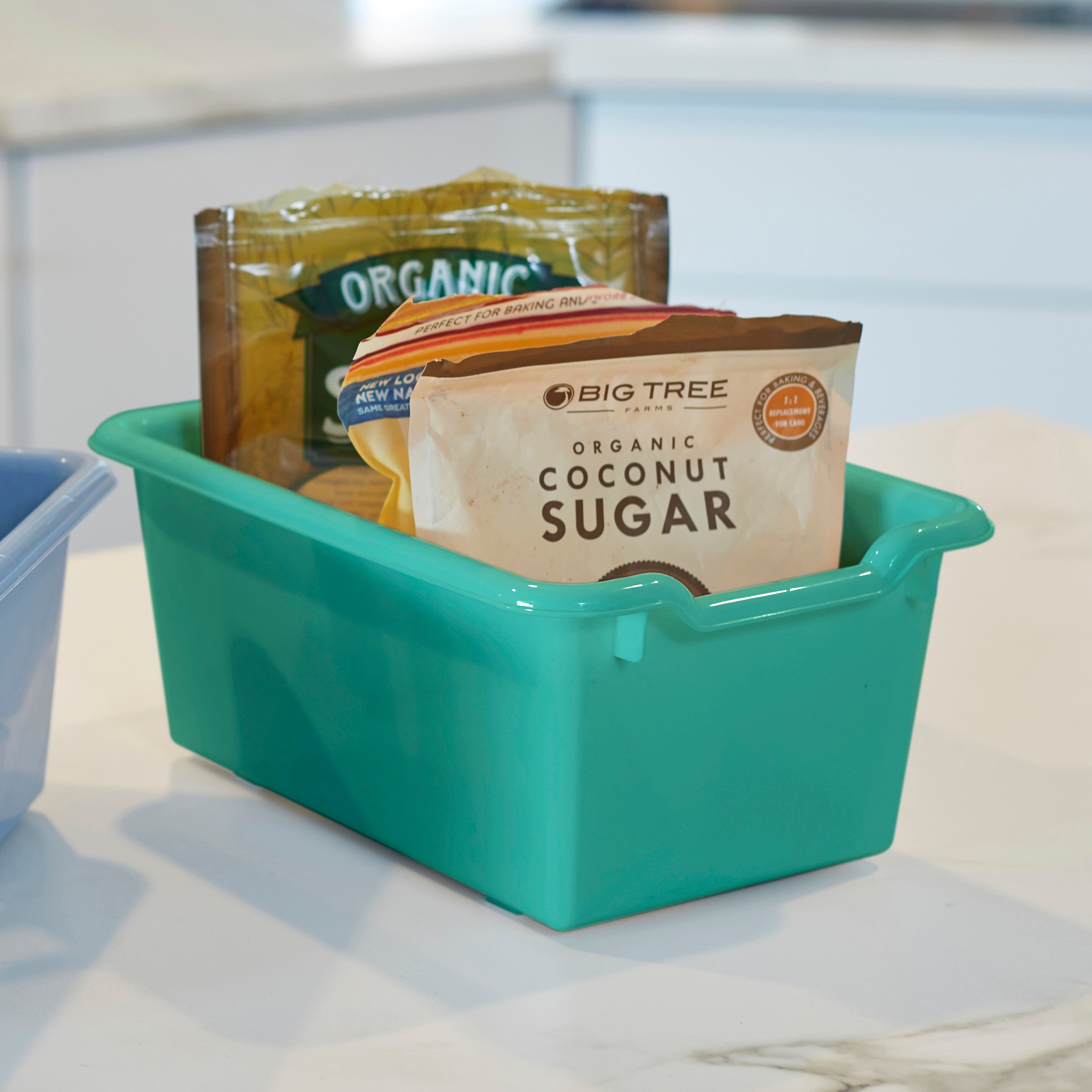 Scoop Front Plastic Storage Bins, 15-Piece