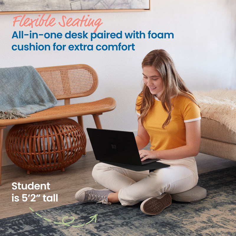 The Surf Portable Lap Desk and Surf Cushion, Flexible Seating Floor De