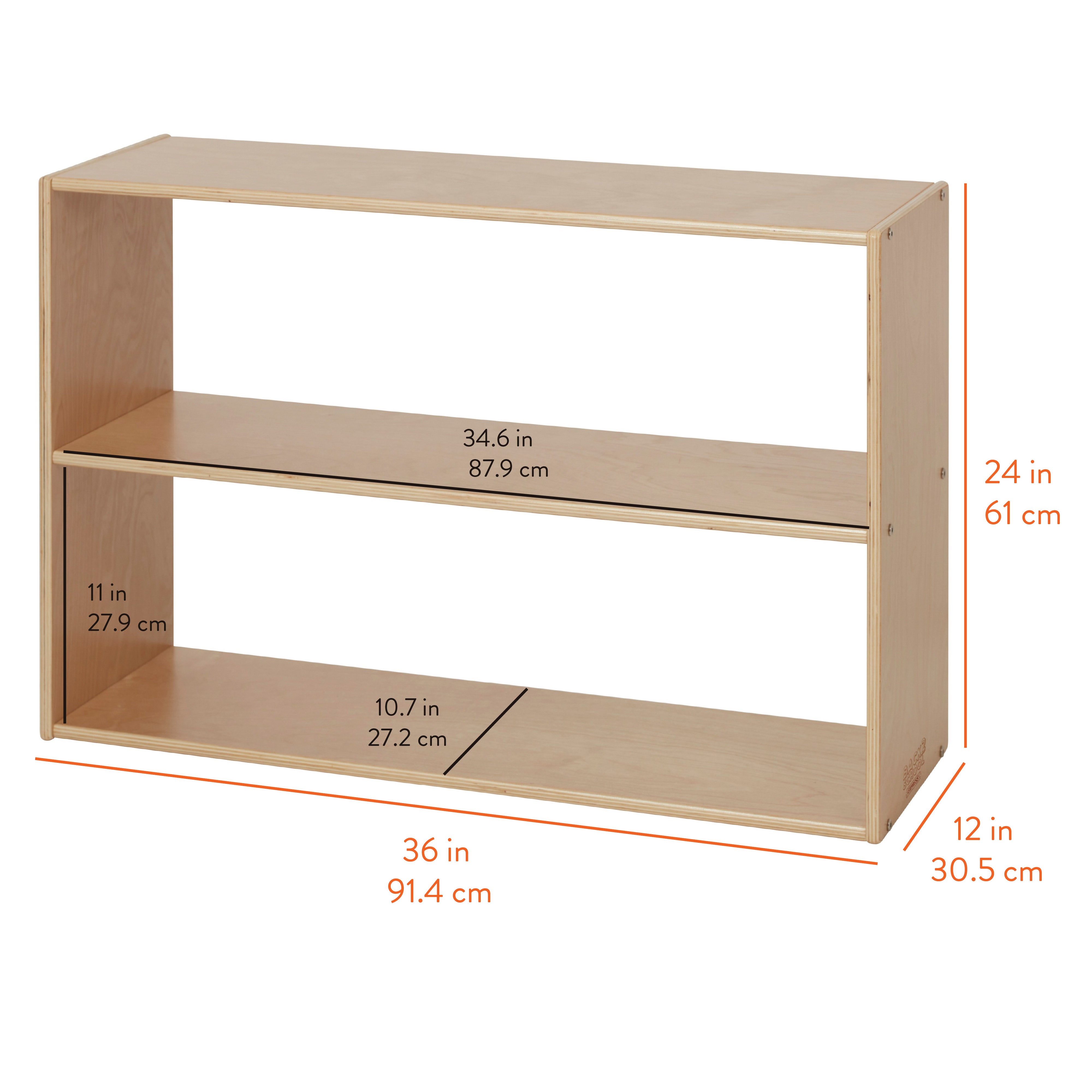 Sleekline 2-Shelf Double-Sided Storage Cabinet, 24in H