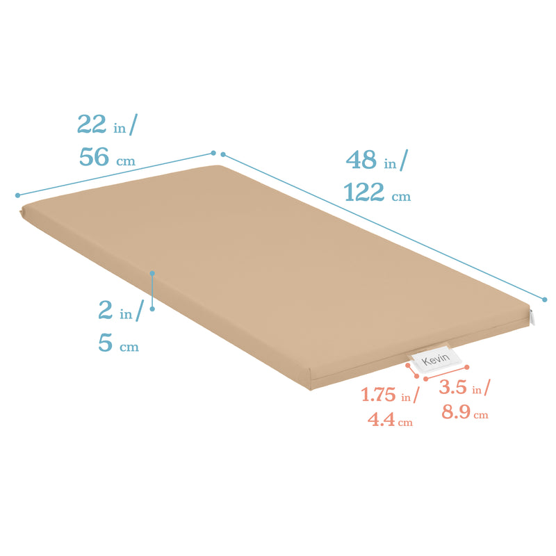 Rainbow Rest Nap Mats, Clear Name Tag Holder, 2in Thick - 5-Pack