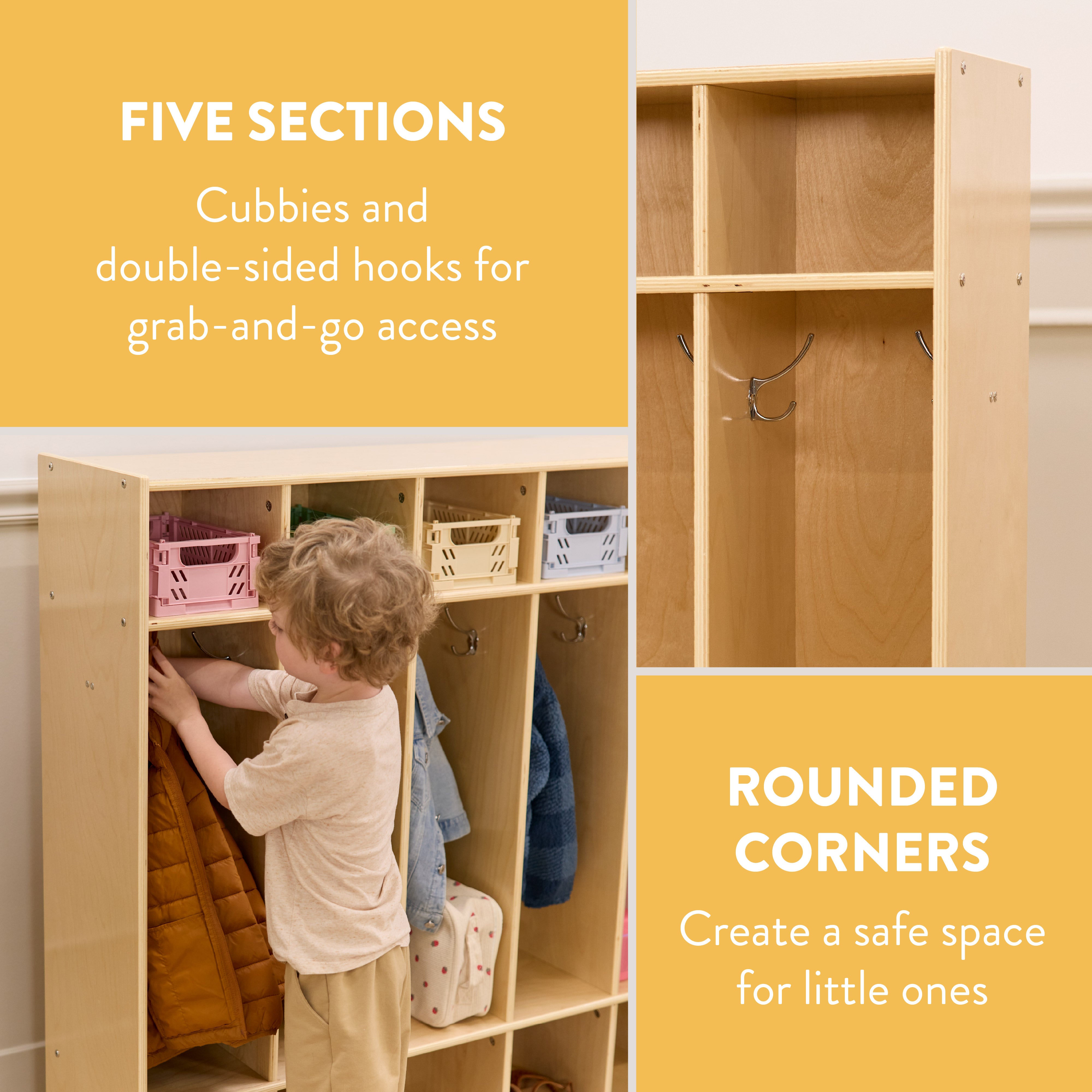 Sleekline 5-Section Storage Coat Locker