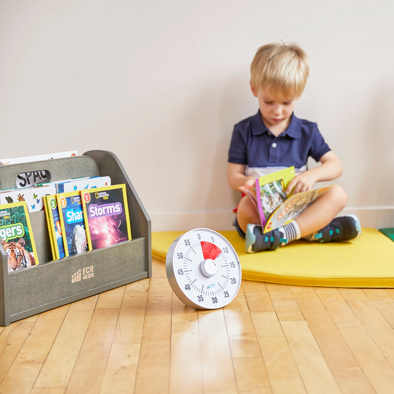 Double-Sided Book Caddy with Countdown Timer and Carry Handle