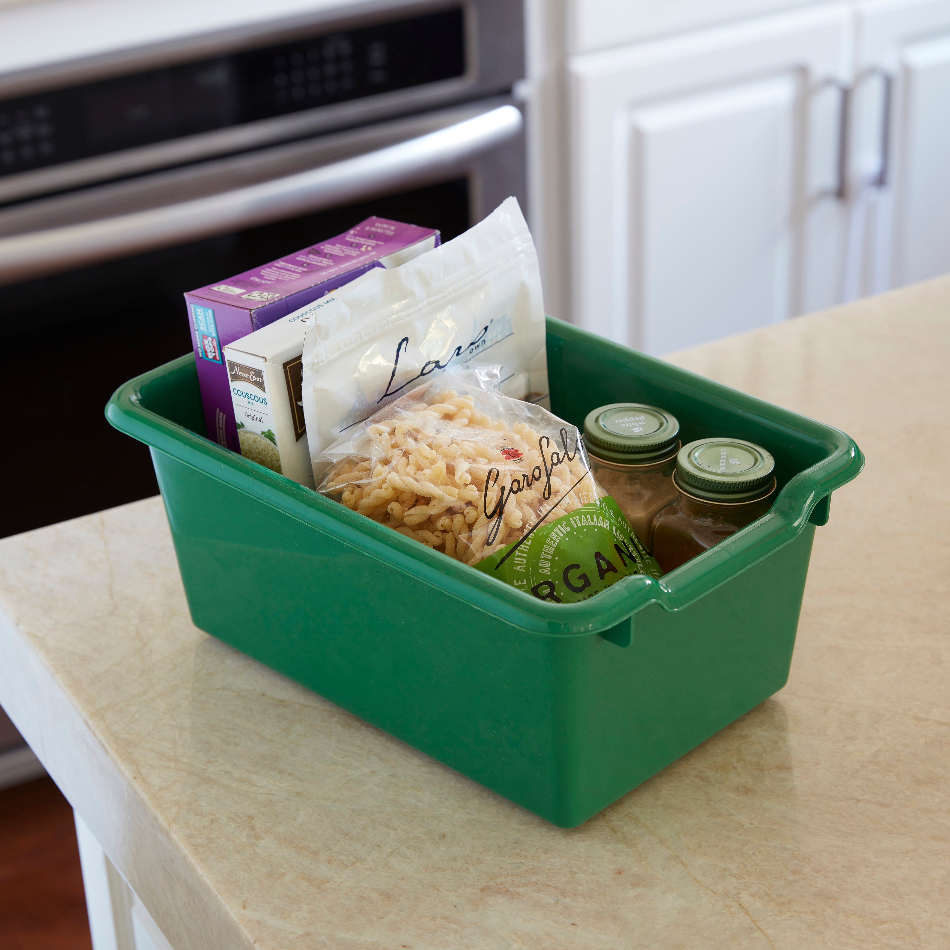 Scoop Front Plastic Storage Bins, 15-Piece