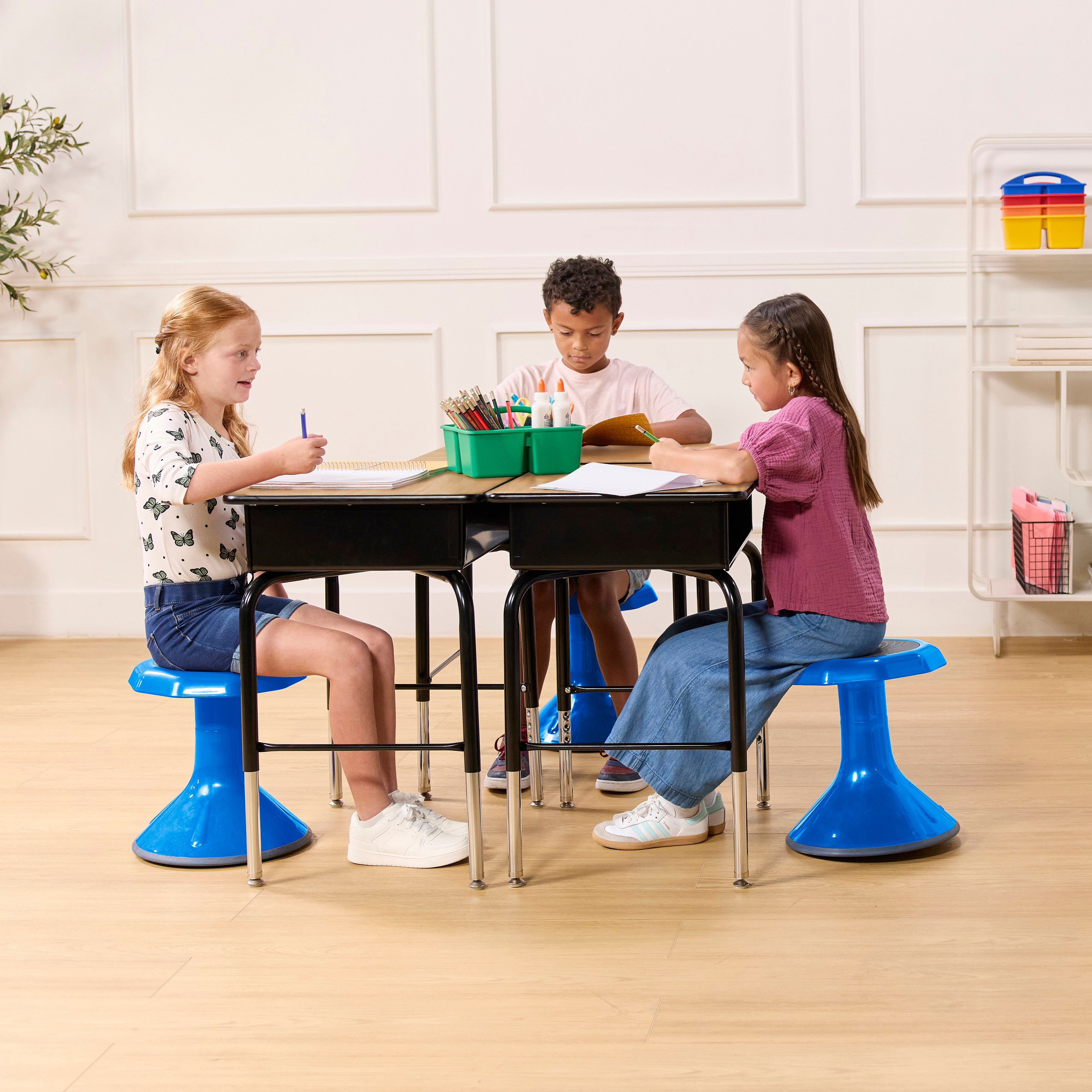 Classroom Package with Open Front Desks and ACE Stools