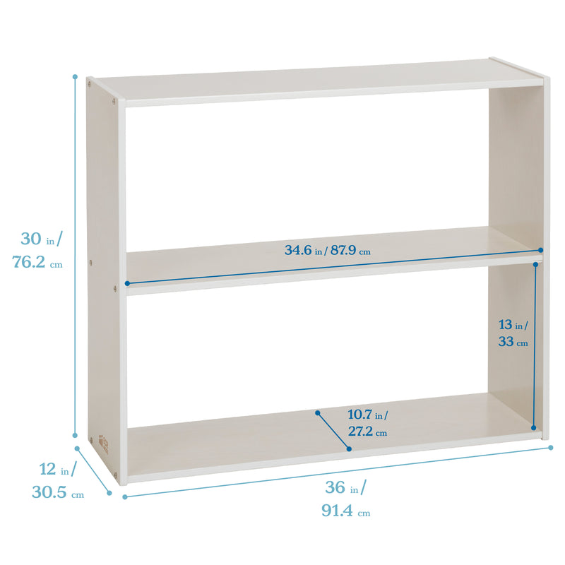 Streamline 2-Shelf Storage Cabinet, 30in High, Double-Sided