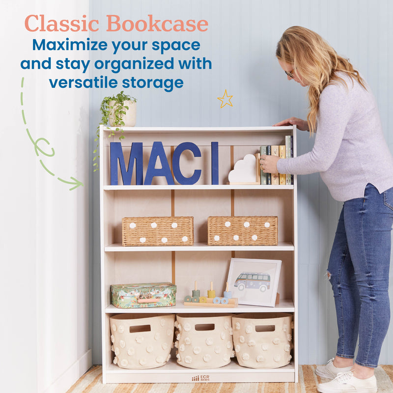 Classic Bookcase, Adjustable Shelves, 48in H