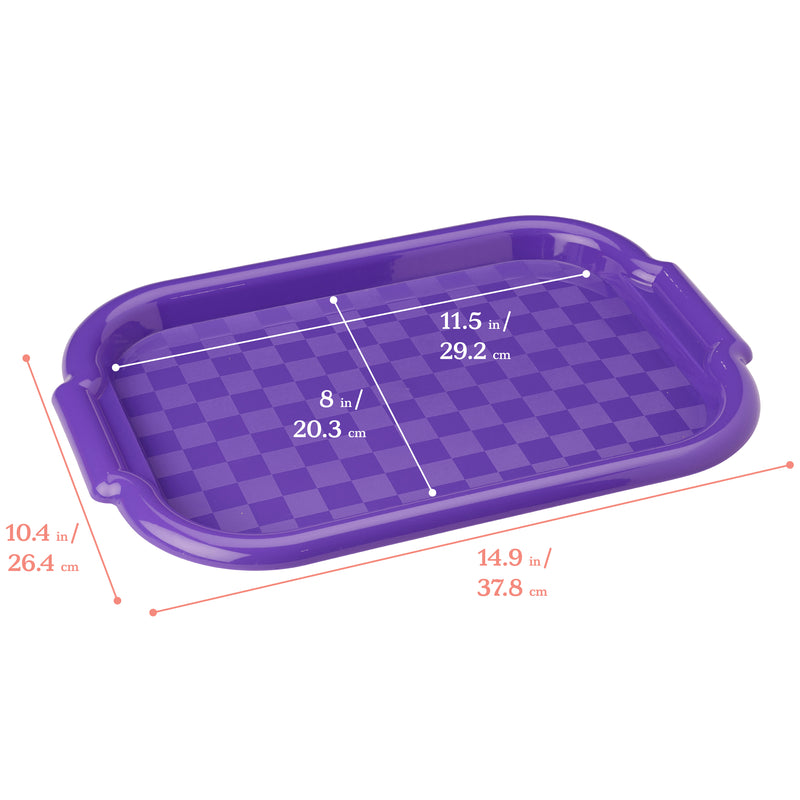 Colorful Plastic Art Trays for Kids, Multipurpose Craft Trays, 6-Piece