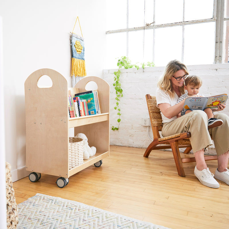 Mobile Book Cart with Countdown Timer, Classroom Bookshelf