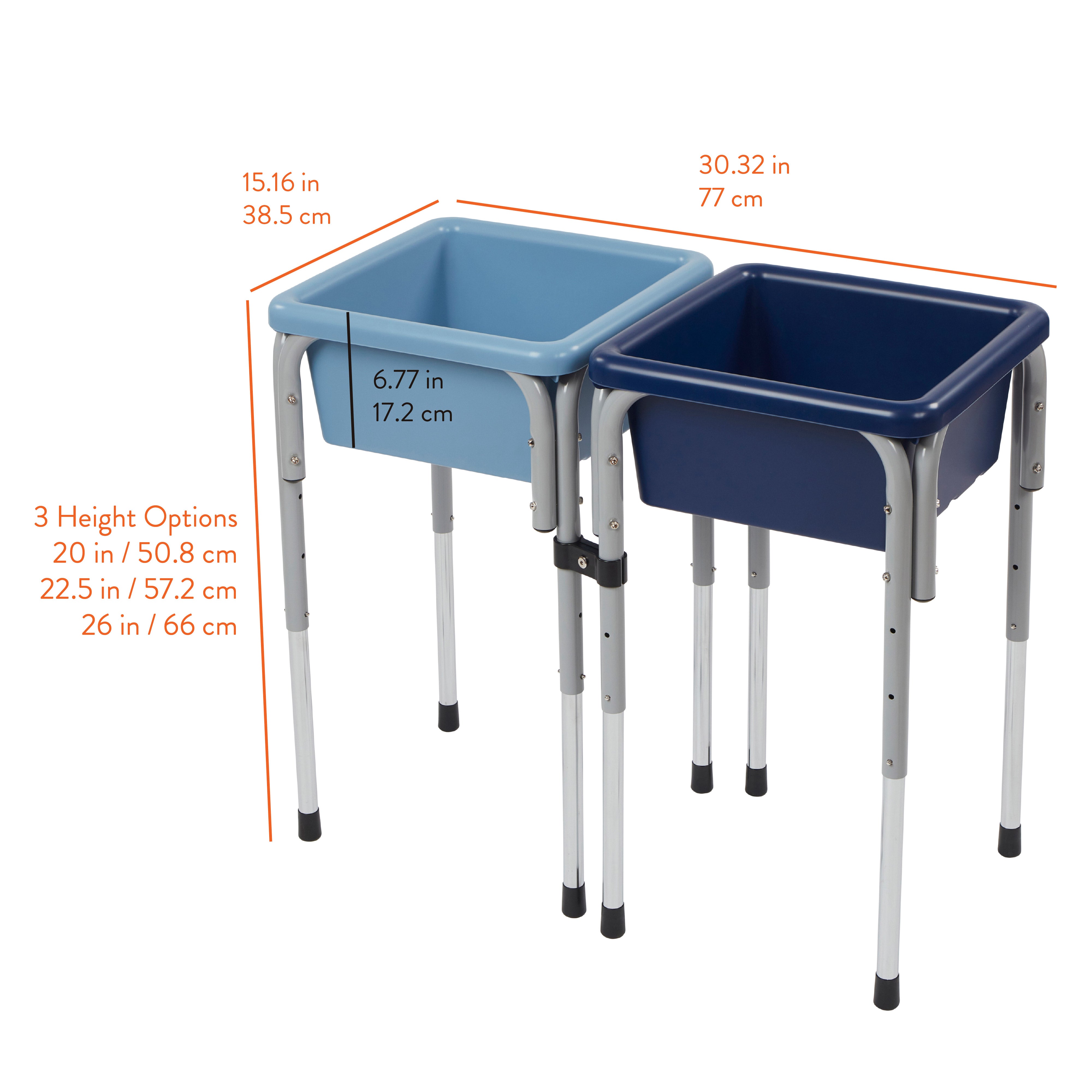 Adjustable Double Sensory Table with Lids