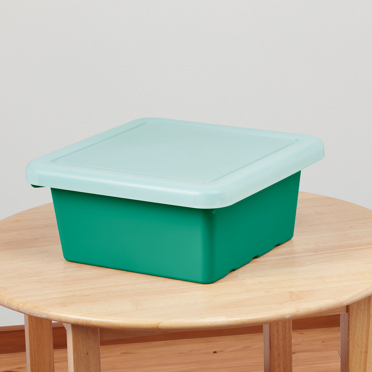Stackable Square Bins with Non-Snap Lids, 2-Pack