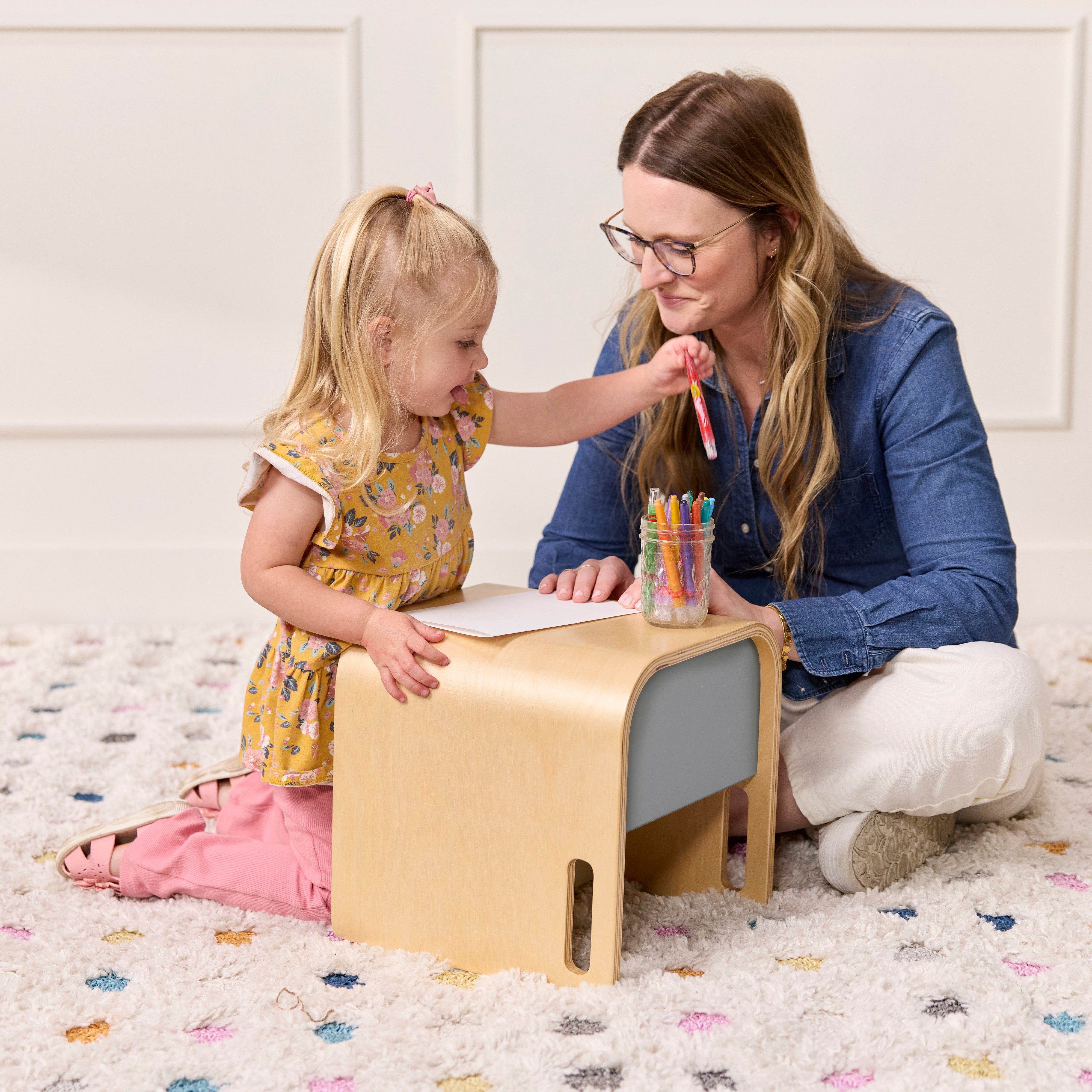 Bentwood Multipurpose Cube Chair
