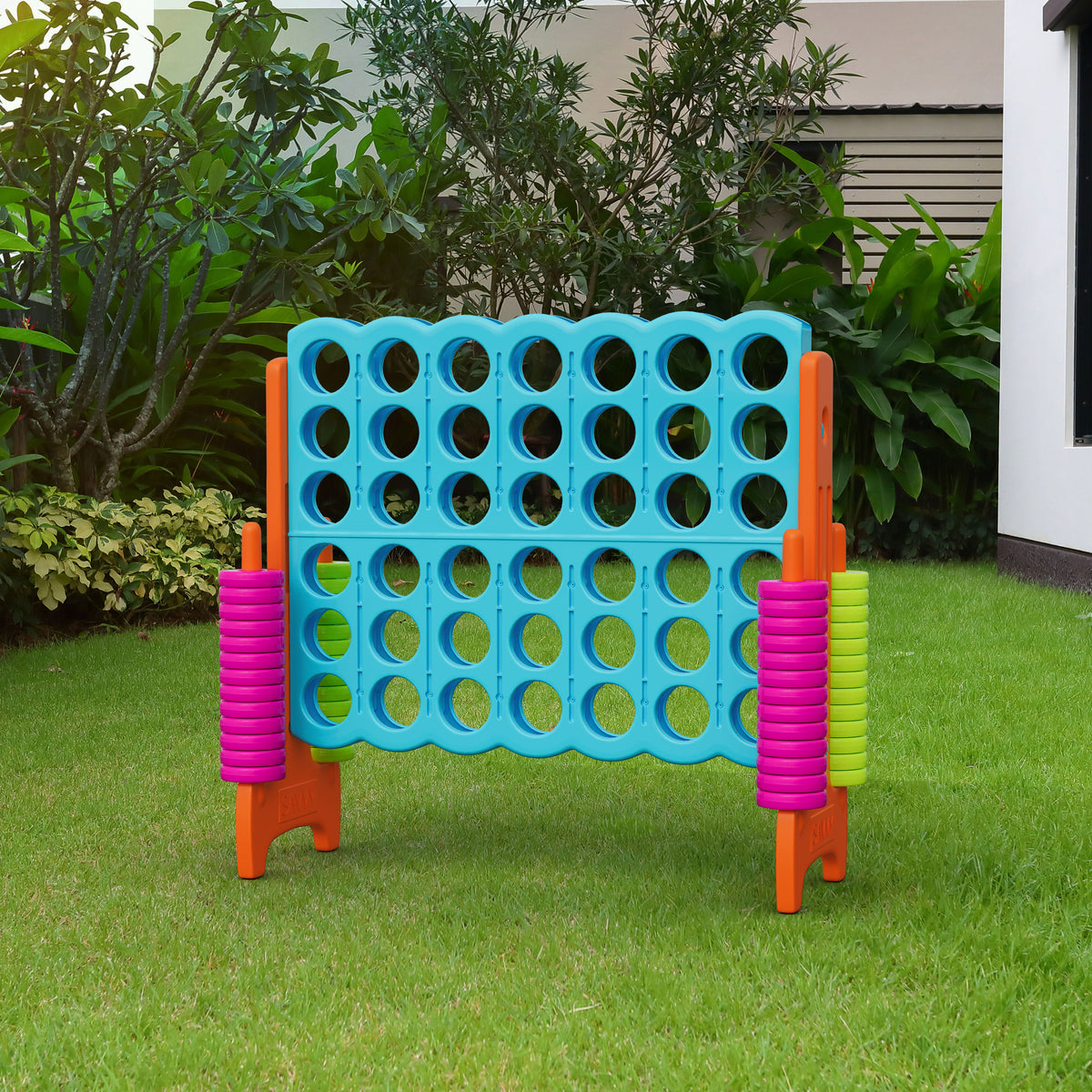 Giant 4-in-A-Row Indoor and Outdoor Yard Game Set, 3.8ft Tall