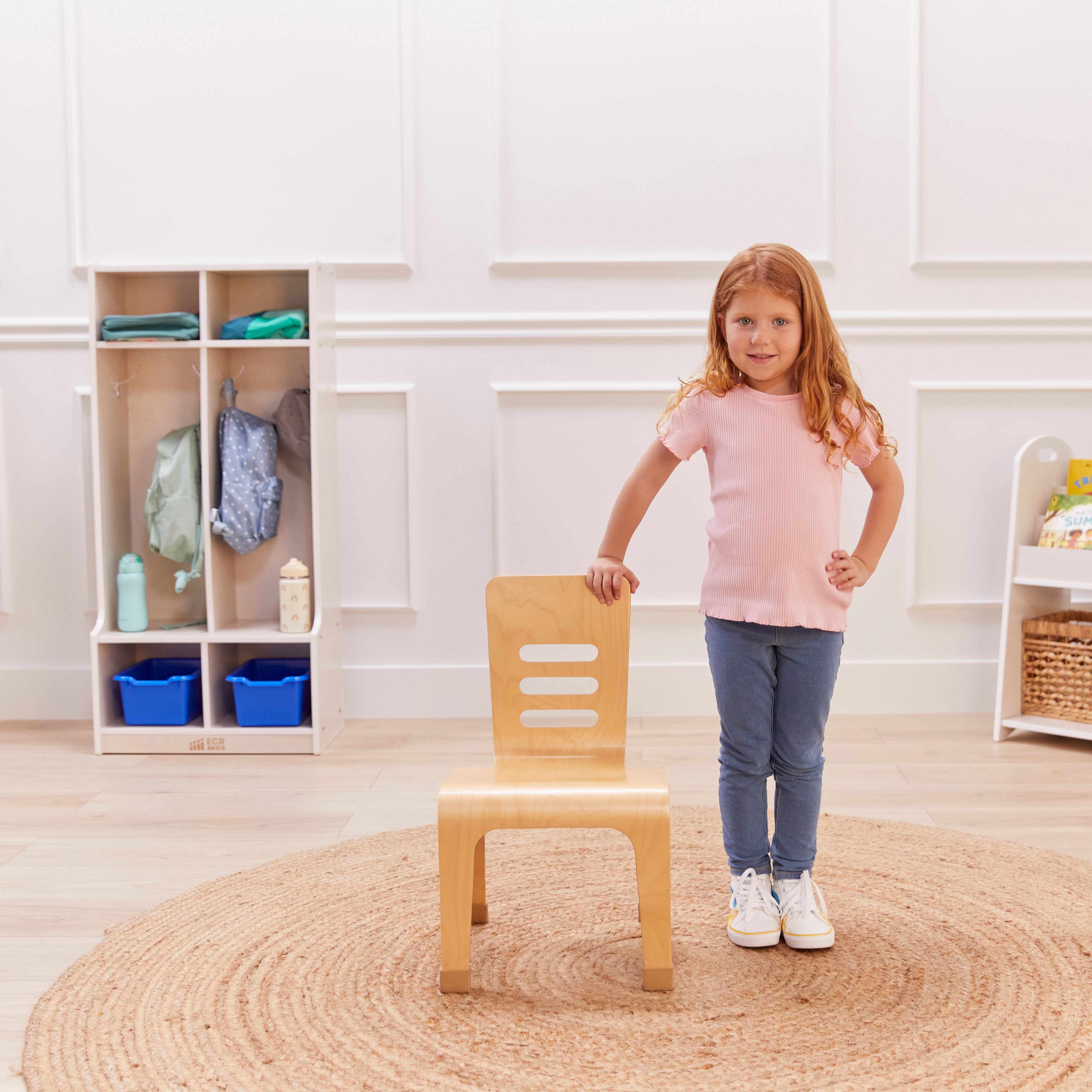 Bentwood Chair, 12in Seat Height, Stackable Seats, 2-Pack