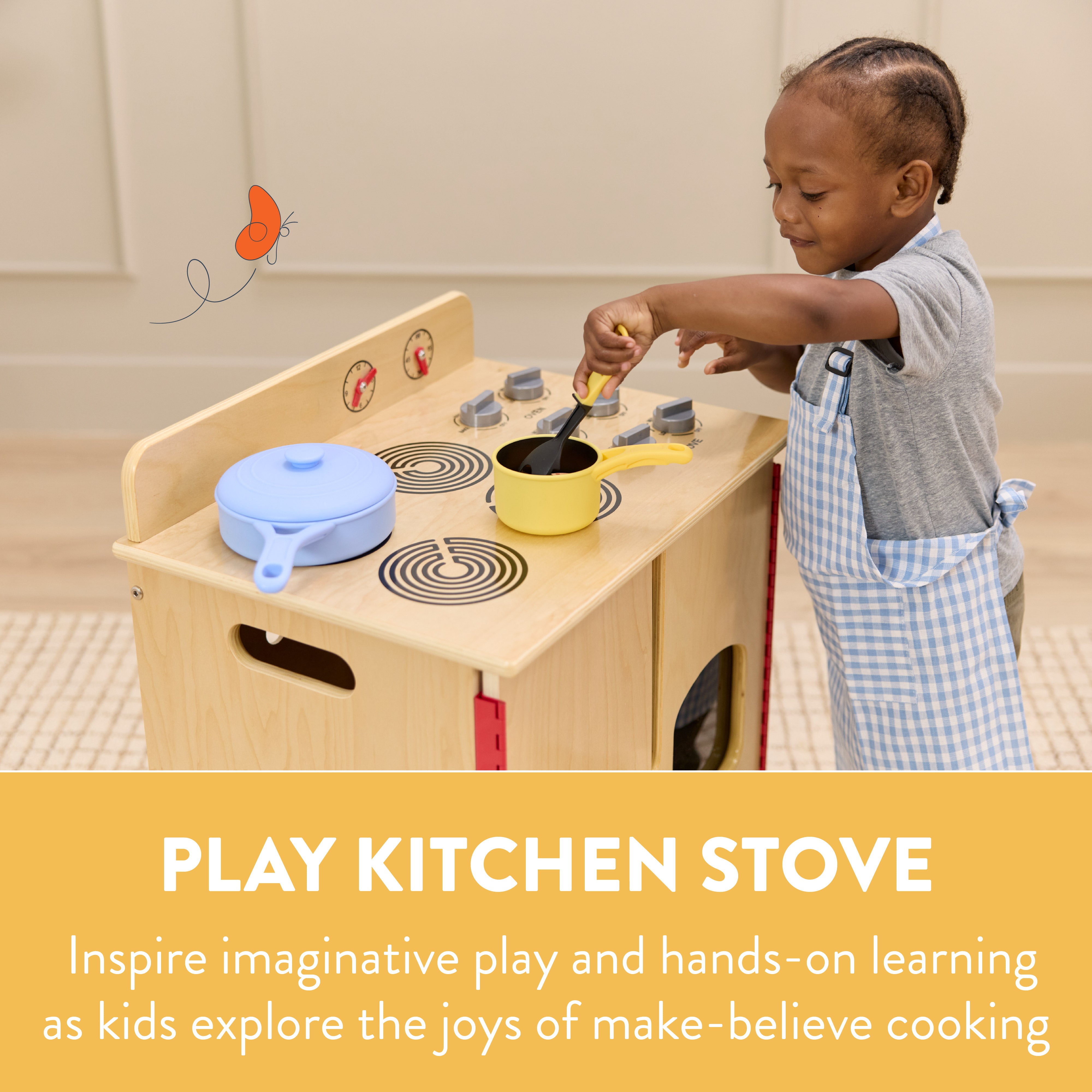 Chef's Station Kids Pretend Play Kitchen Stove