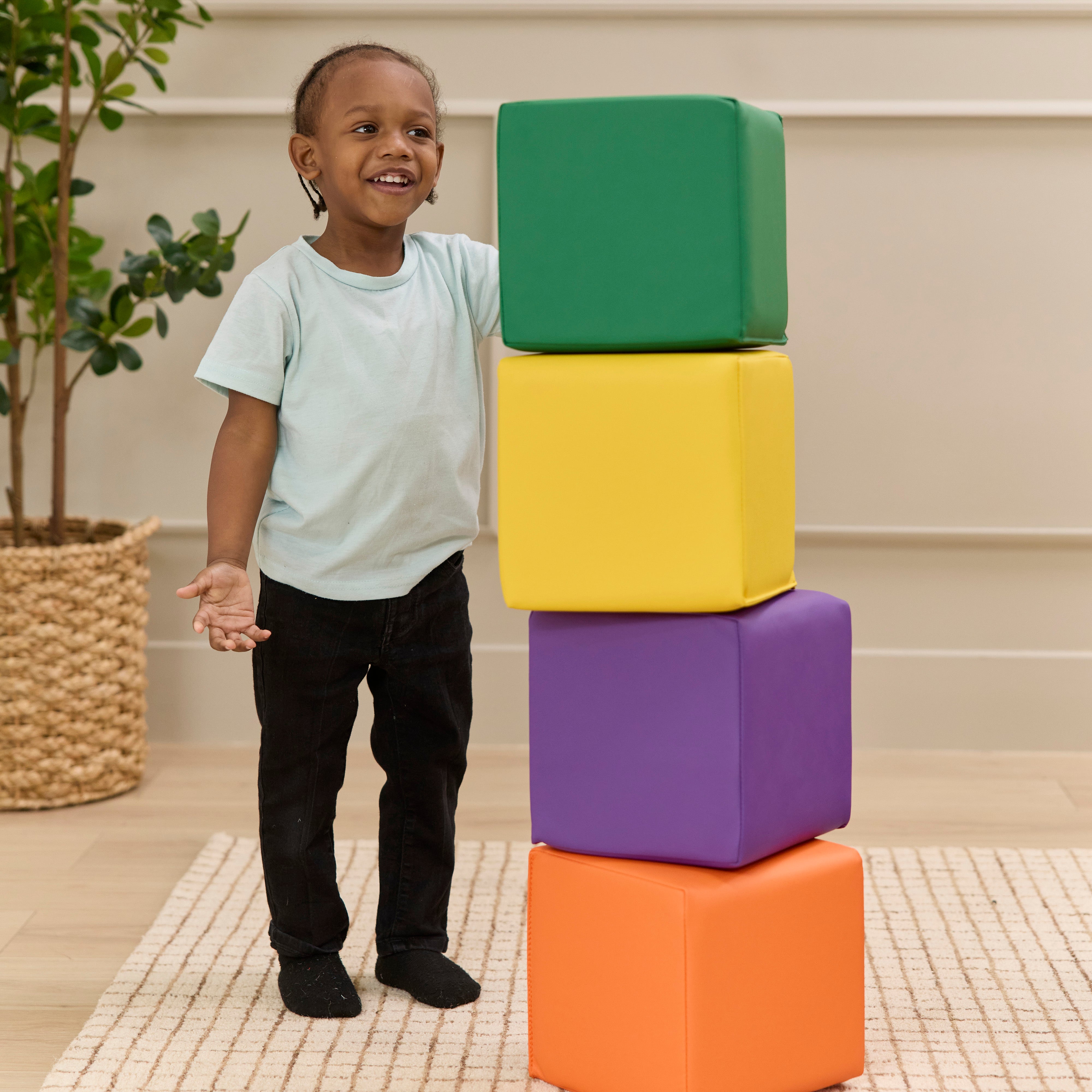 EarlyBuilder Foam Stacking Block Set, Large, 7-Piece