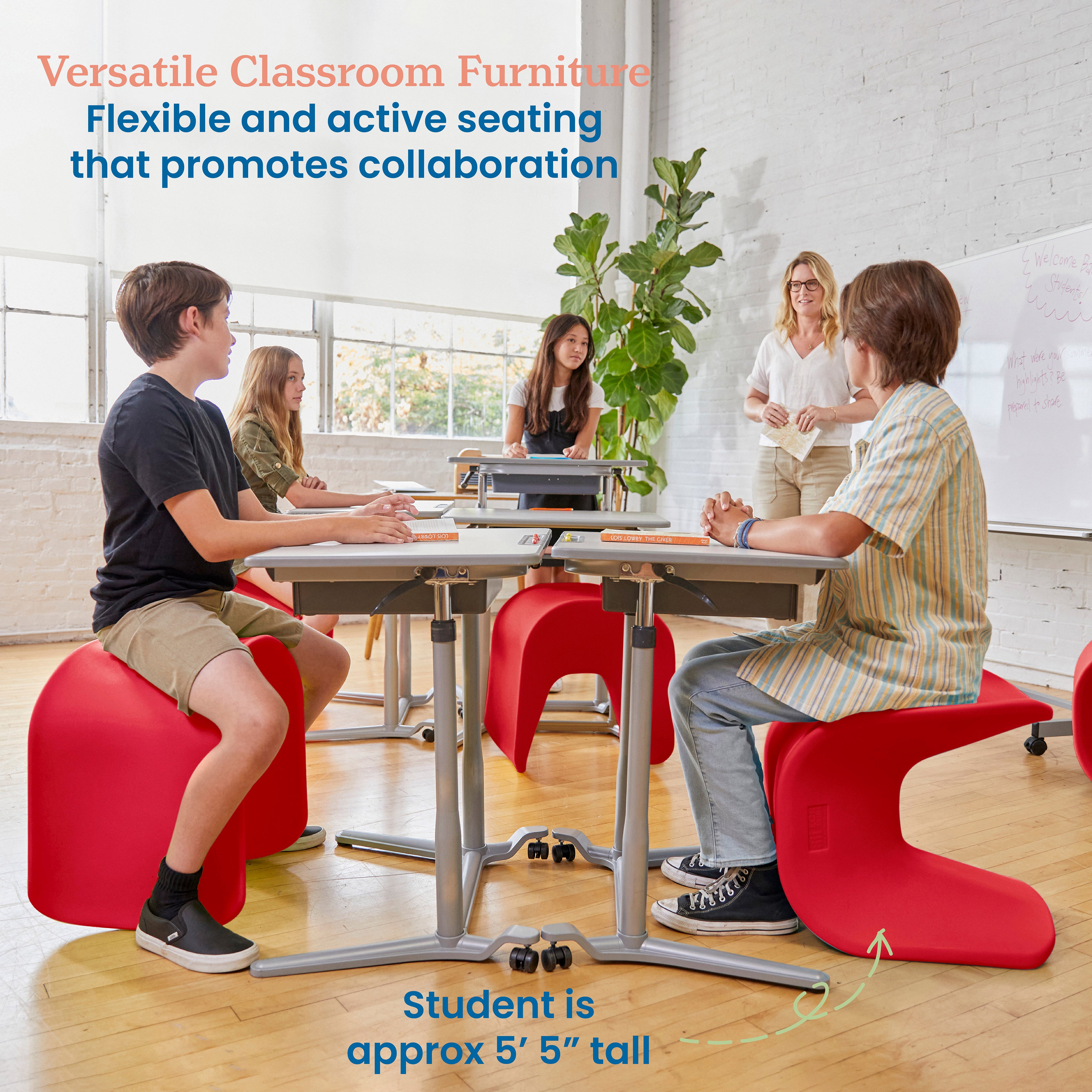 Wave Seat, 18in - 19.6in Seat Height, 2-Pack