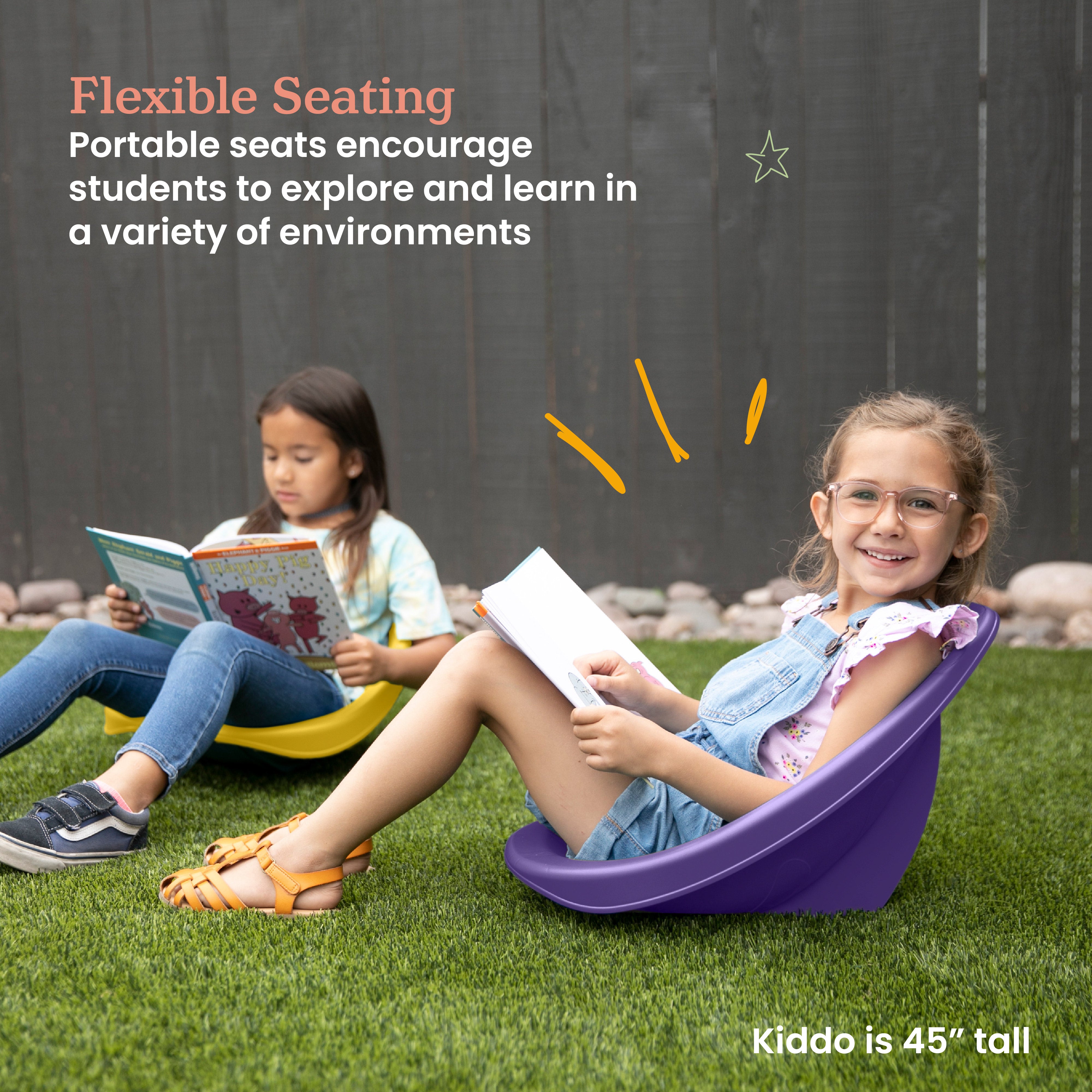Mobile Leaf Seat Cart with 12 Leaf Floor Seats, Flexible Seating
