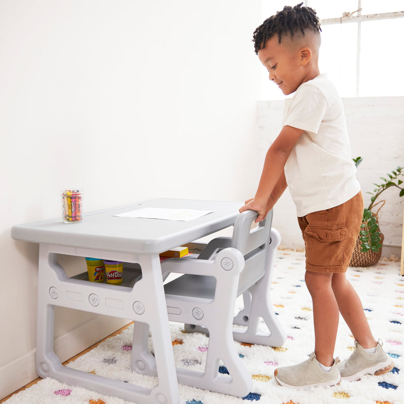Toddler Plus Desk with Storage and Chair Set