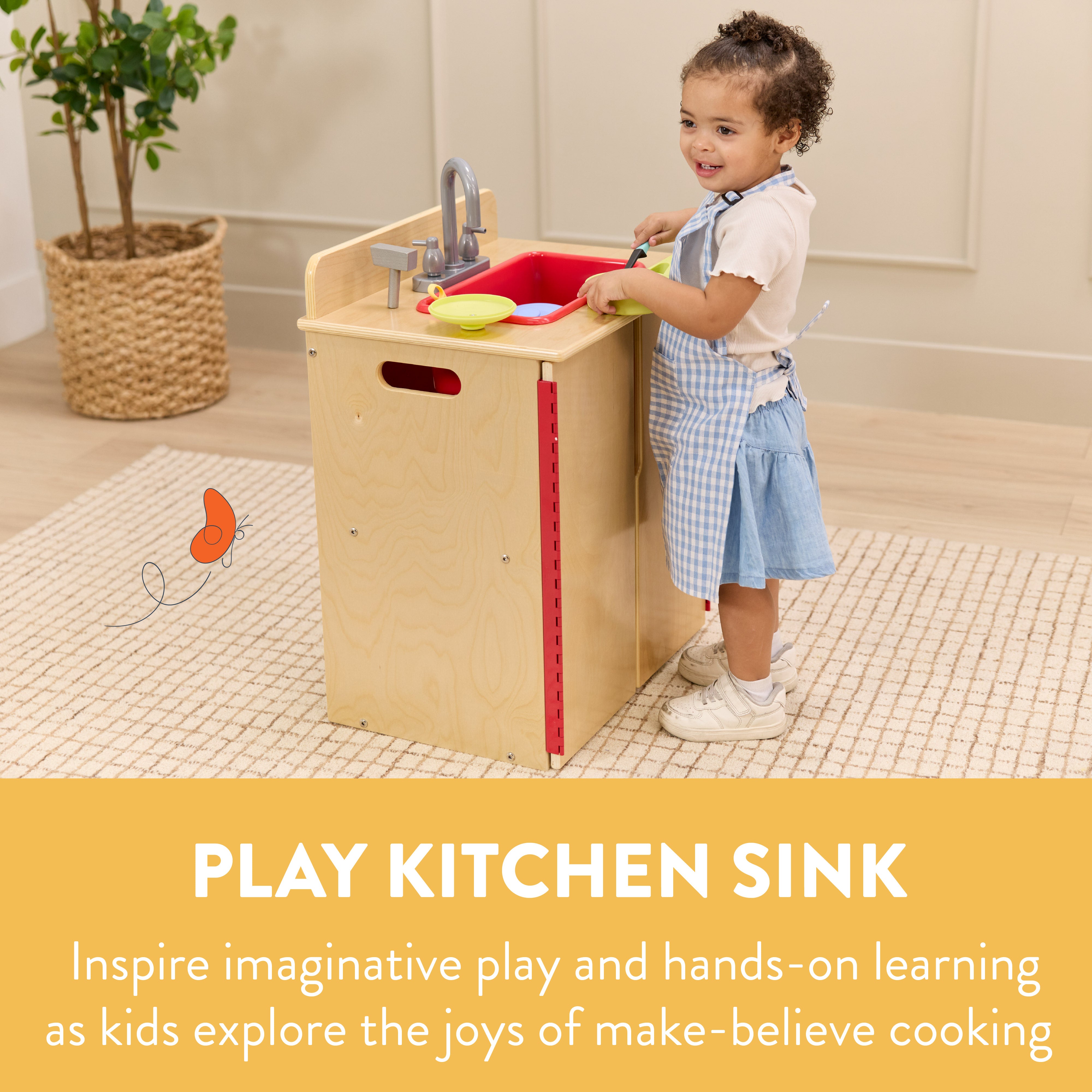 Chef's Station Kids Pretend Play Kitchen Sink