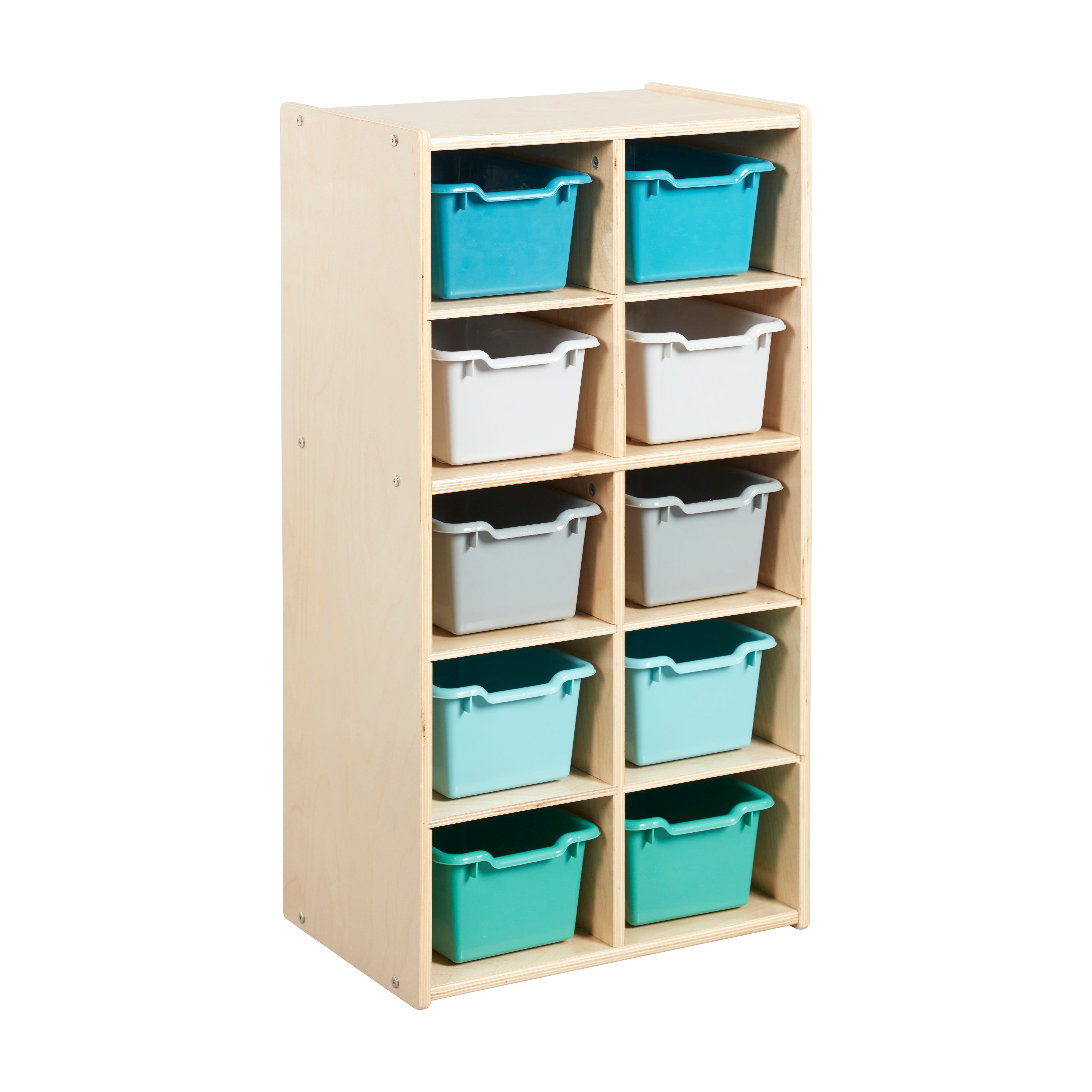 Streamline 10 Cubby Tray Cabinet and 10 Scoop Front Bins, 5x2