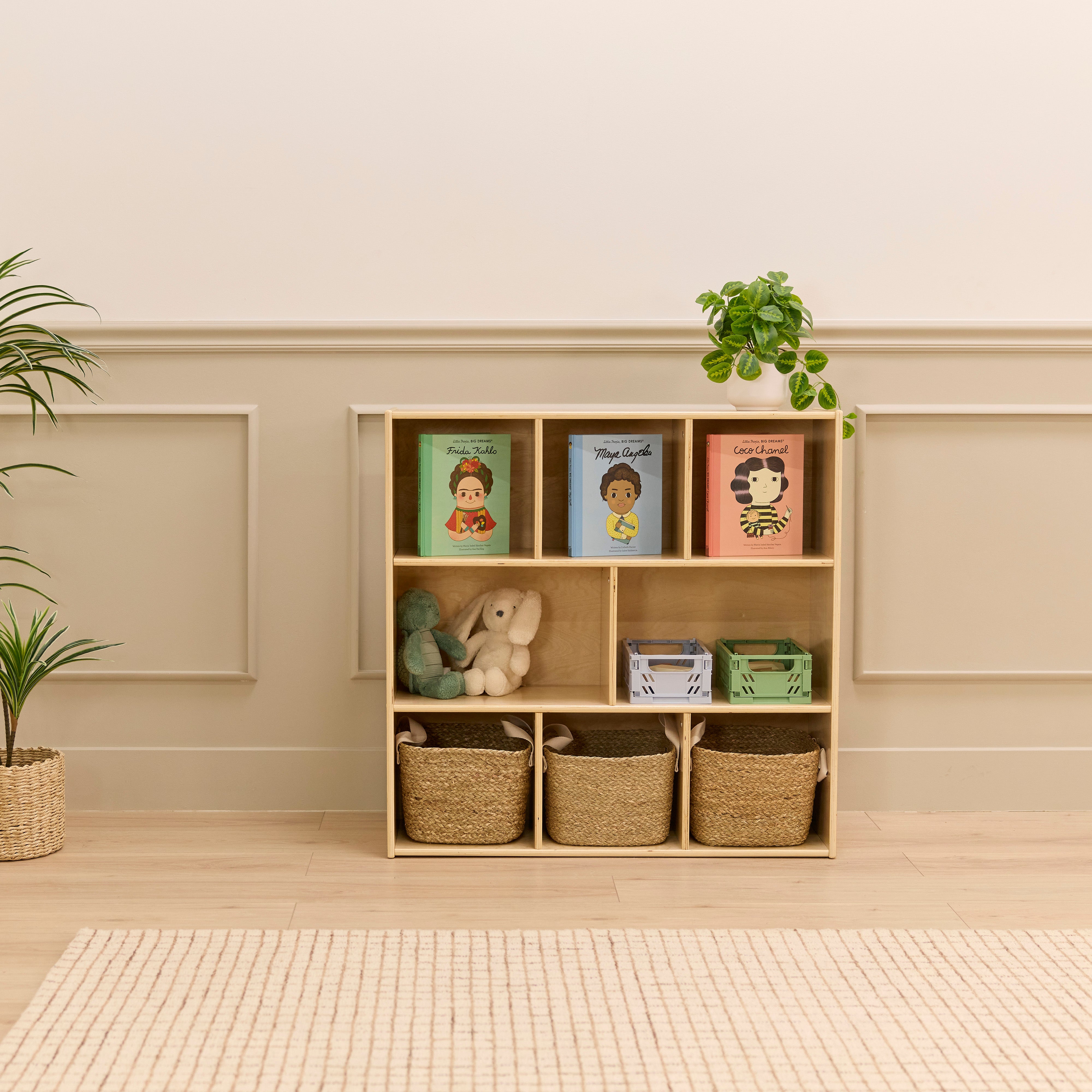 Sleekline 8-Compartment Storage Cabinet, Achiever