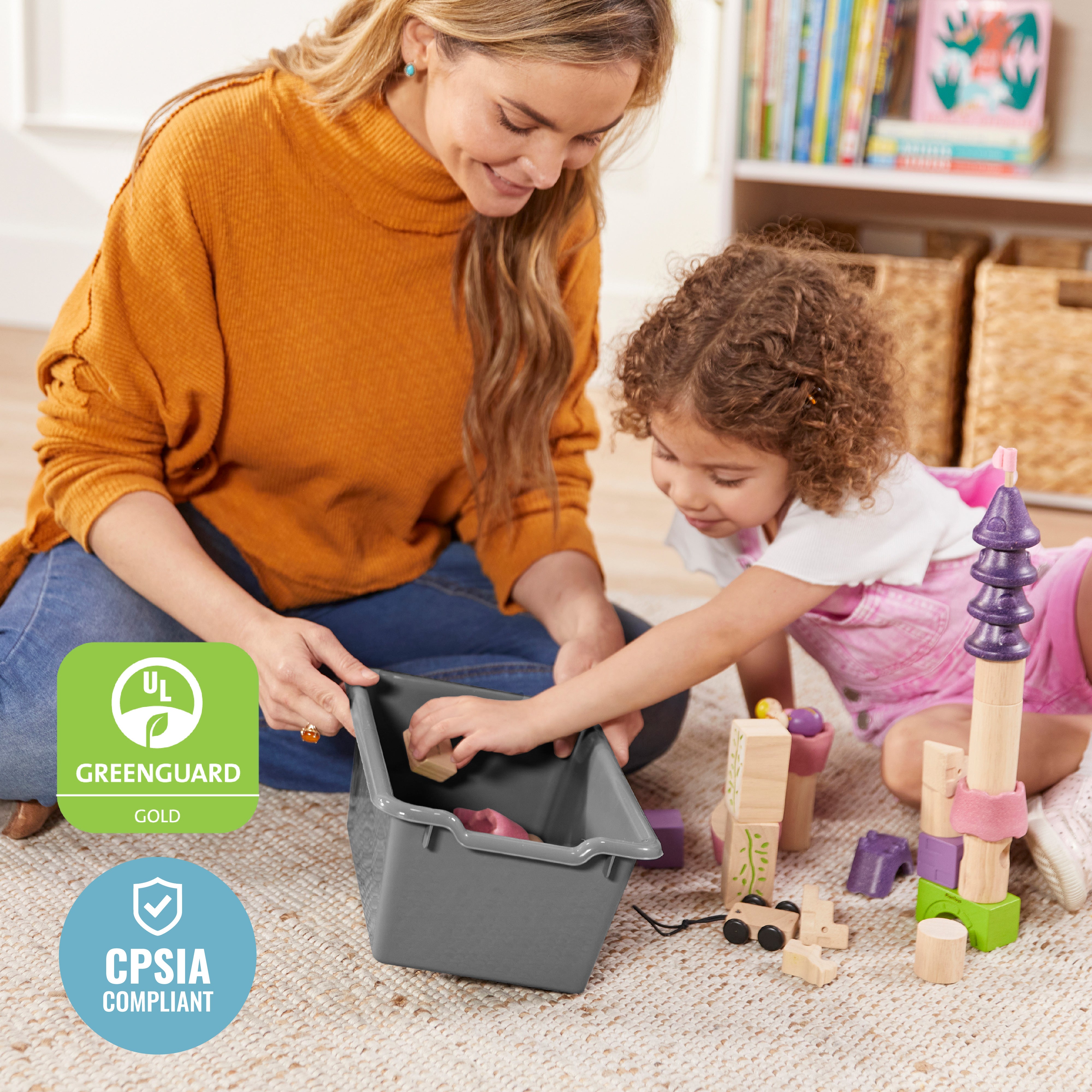 Scoop Front Storage Bin, 15-Piece