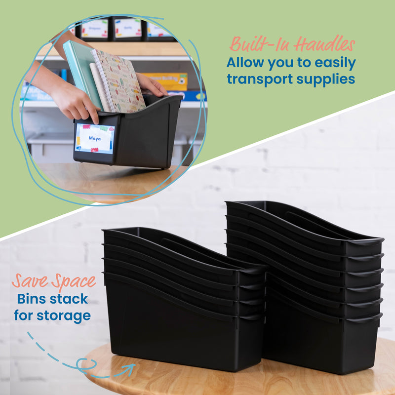 Linking Book Bins, Colorful Connecting Storage