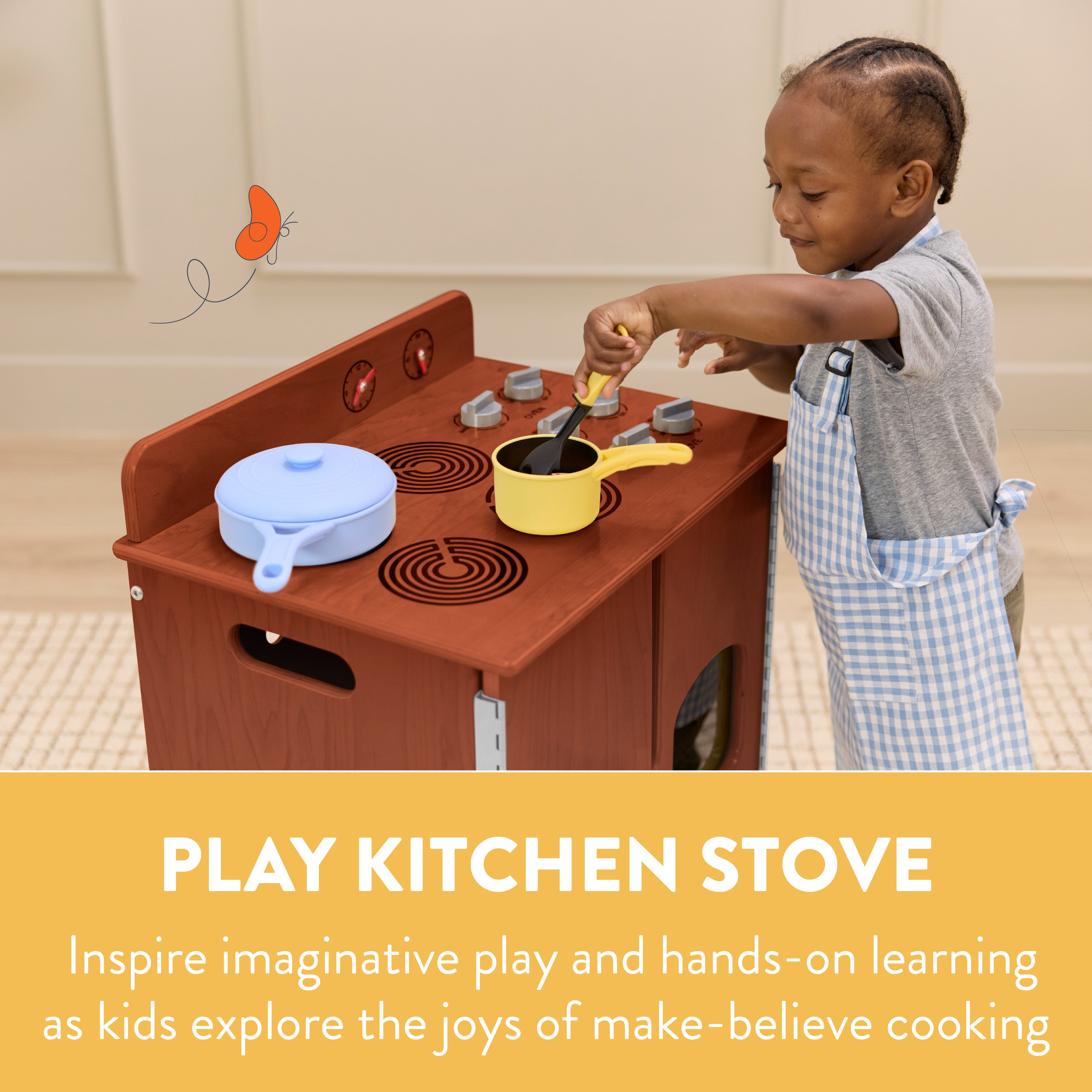 Chef's Station Kids Pretend Play Kitchen Stove