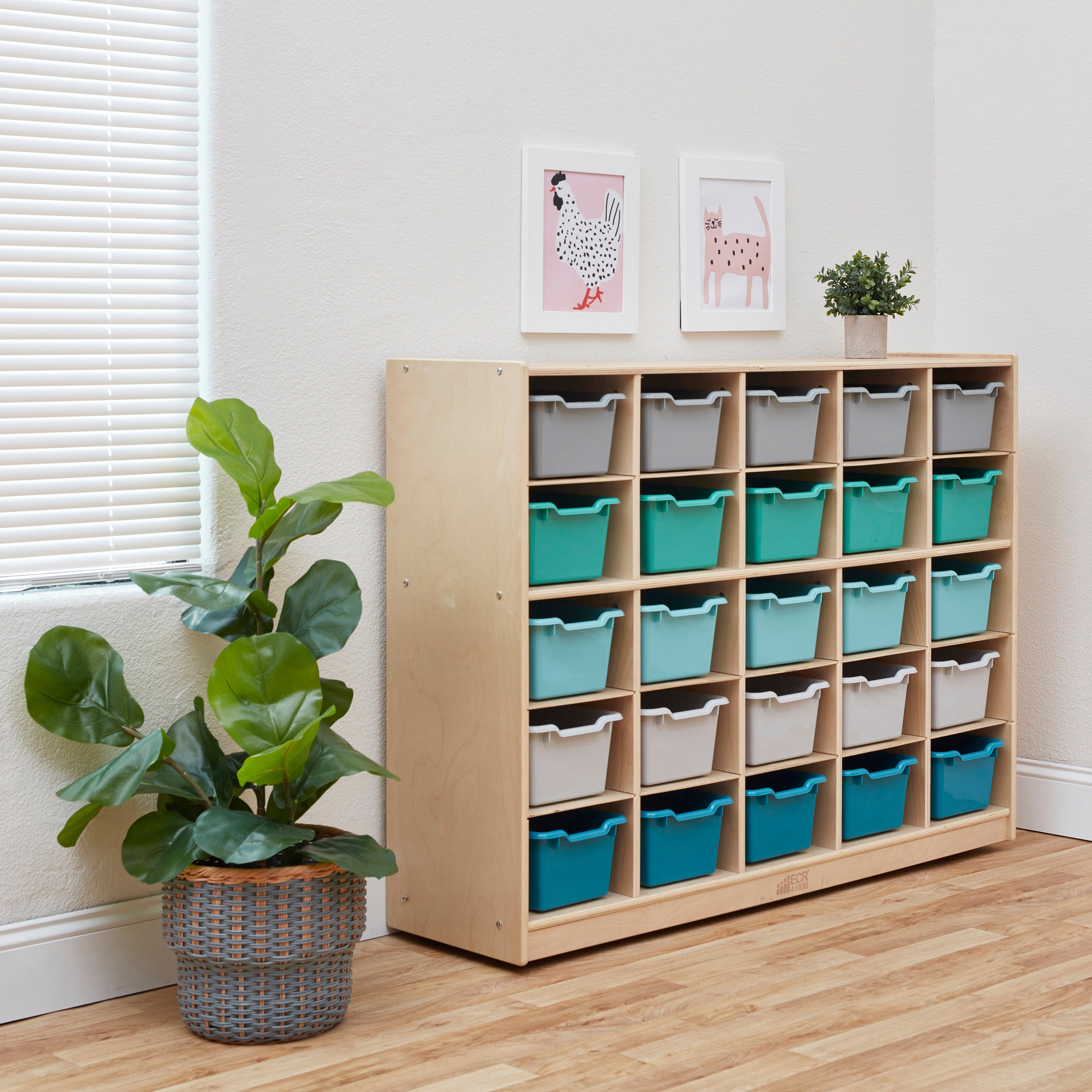 Scoop Front Storage Bins, Multipurpose Organization, 25-Pack