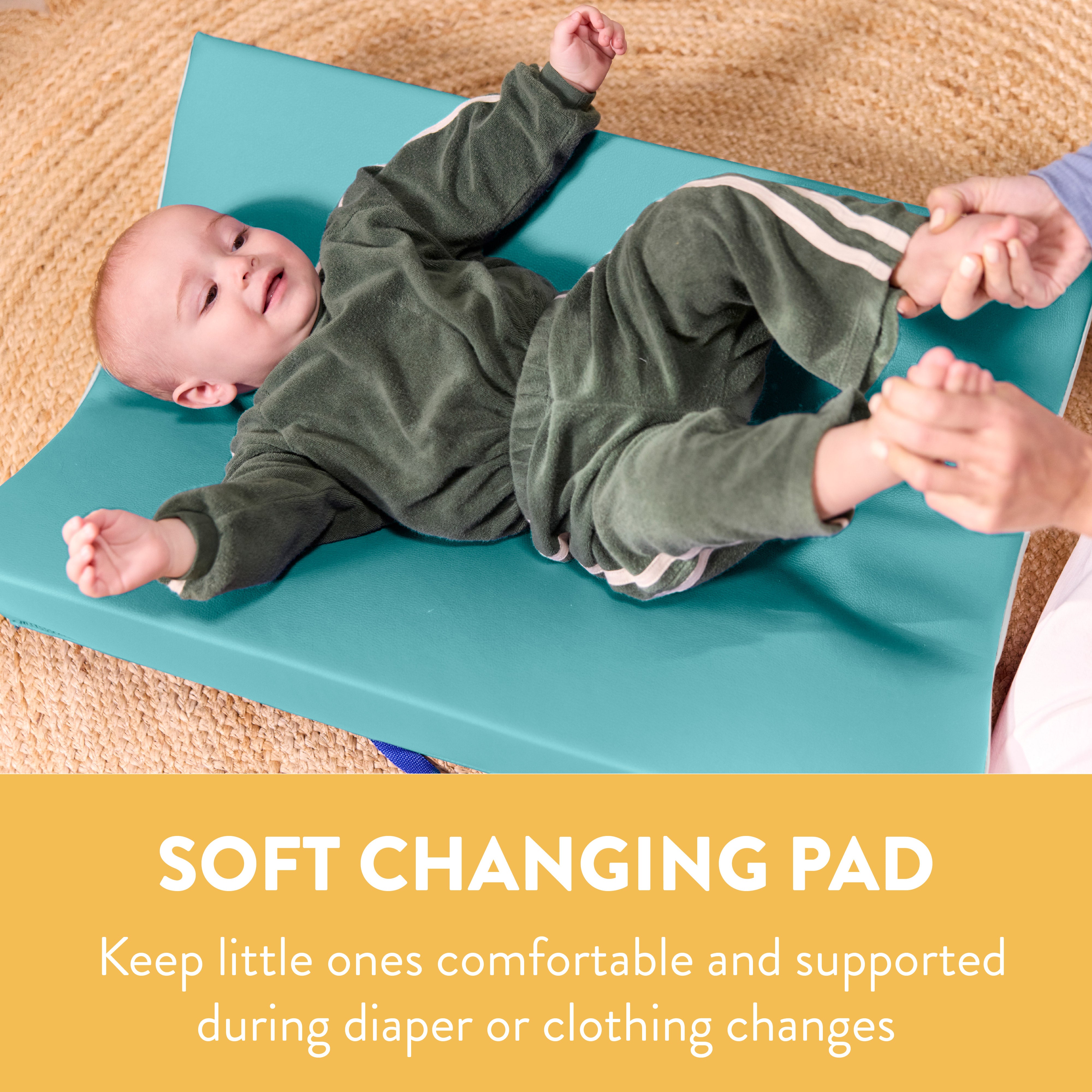 Contoured Portable Baby Changing Pad with Carry Handle