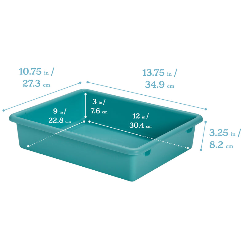 Letter Size Tray with Lid, Flat Storage Bin, 10-Pack