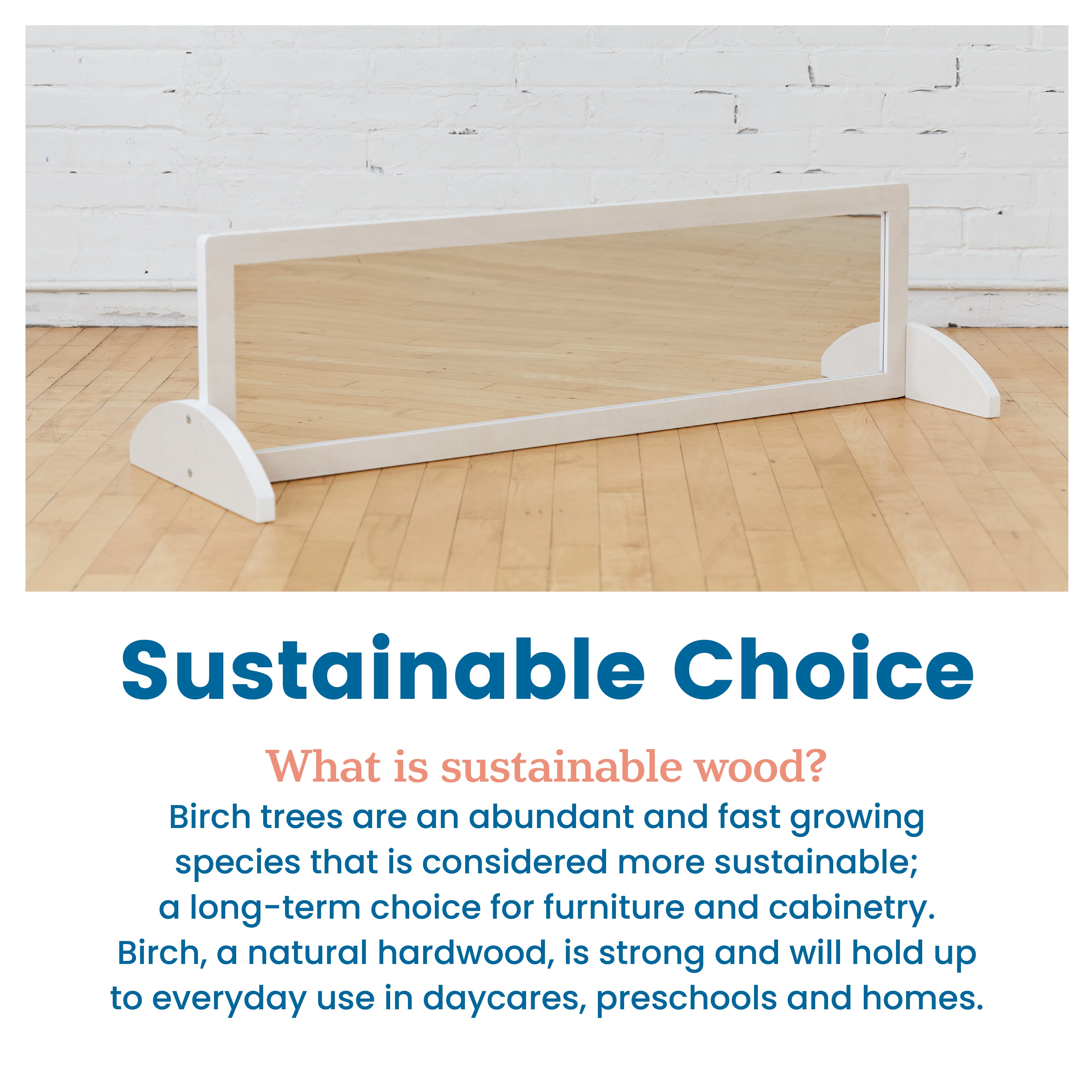 Wooden Single-Sided Bi-Directional Mirror