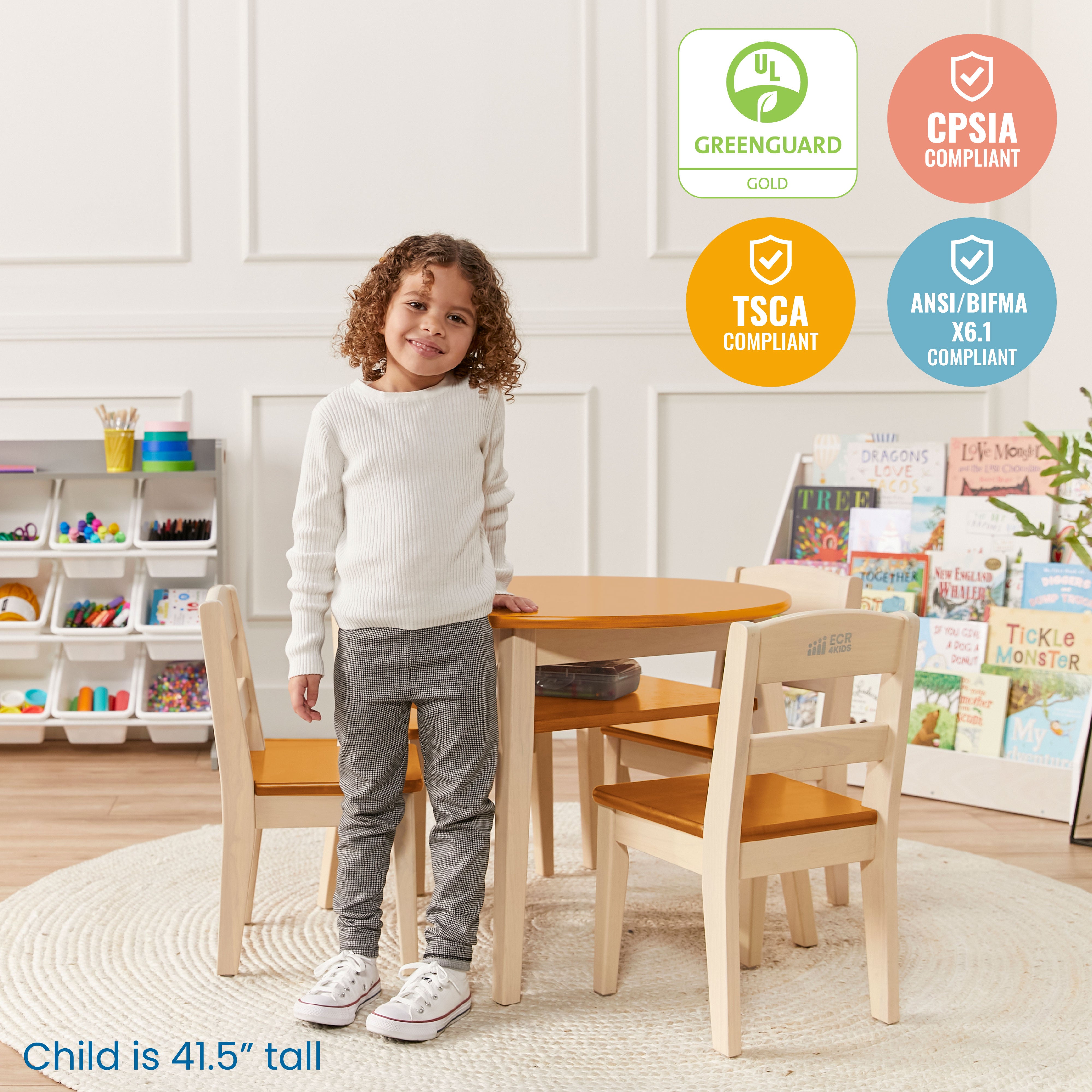 Hideaway Table and Chair Set, 5-Piece