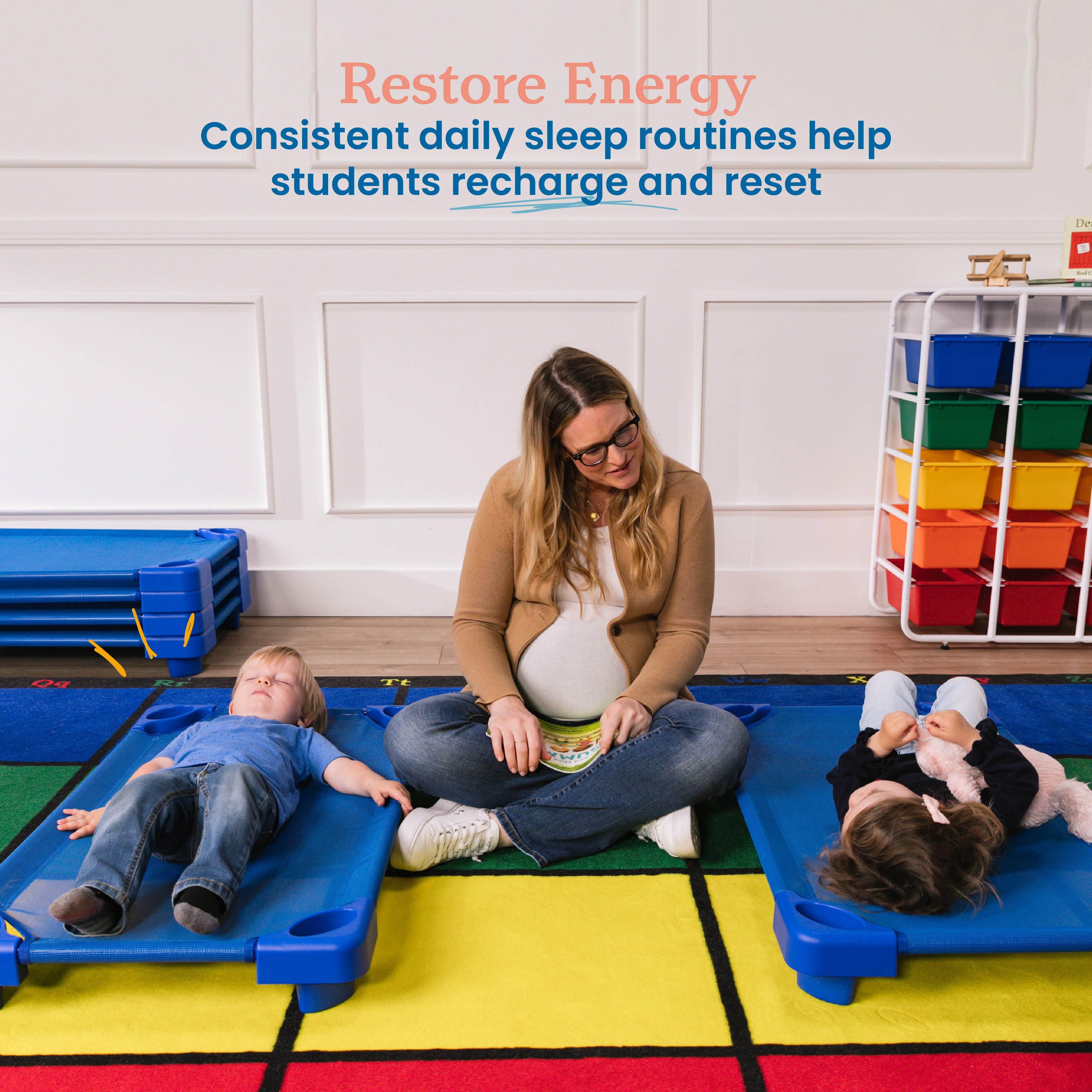 Toddler Cot HONEY JOY Stackable Kids' Nap Cots (6-Pack) 53