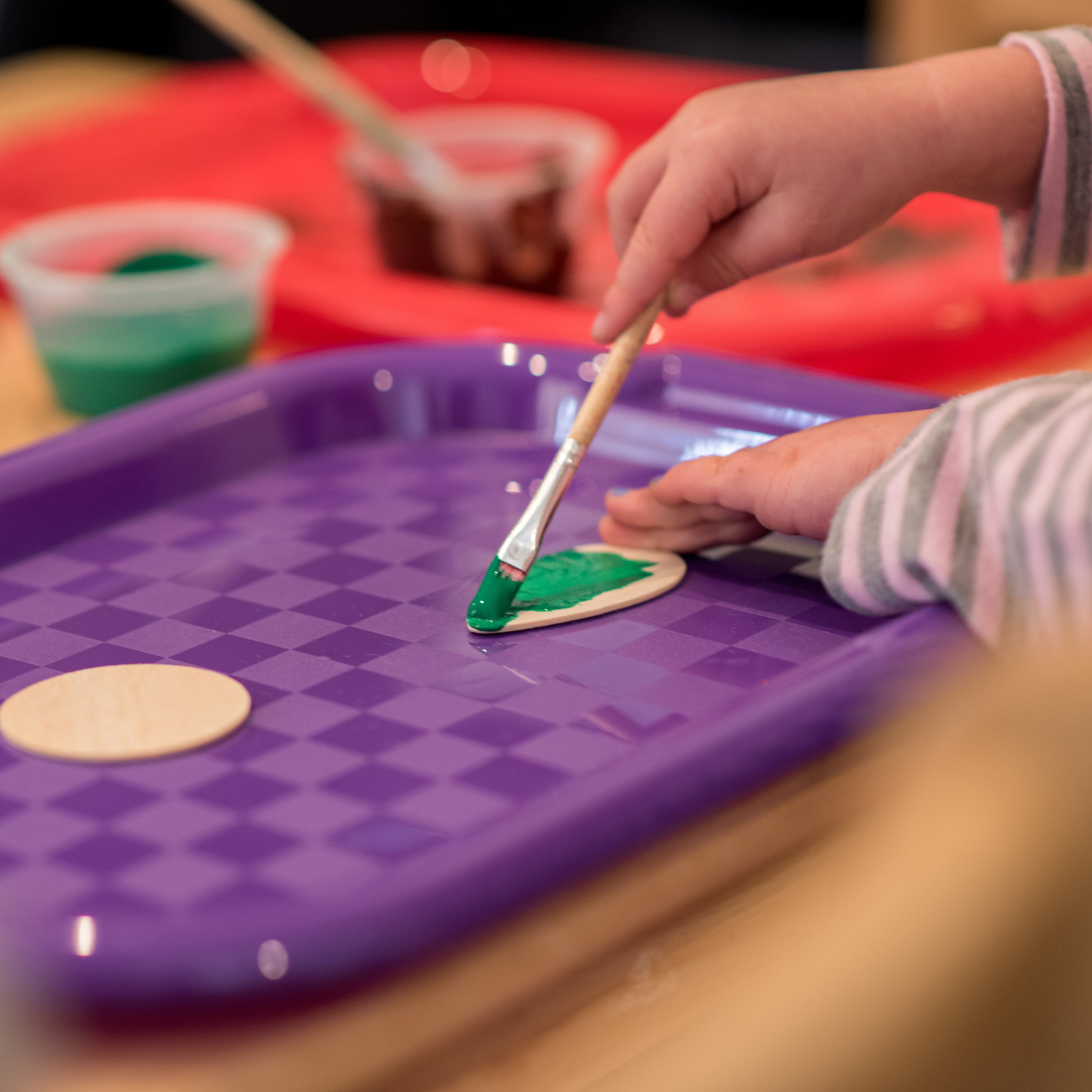 ECR4Kids Colorful Plastic Art Trays for Kids, Plastic Trays, 6-Piece