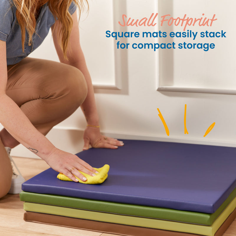 Play Patch Activity Mat Squares, Modular Playmat, 4-Pack
